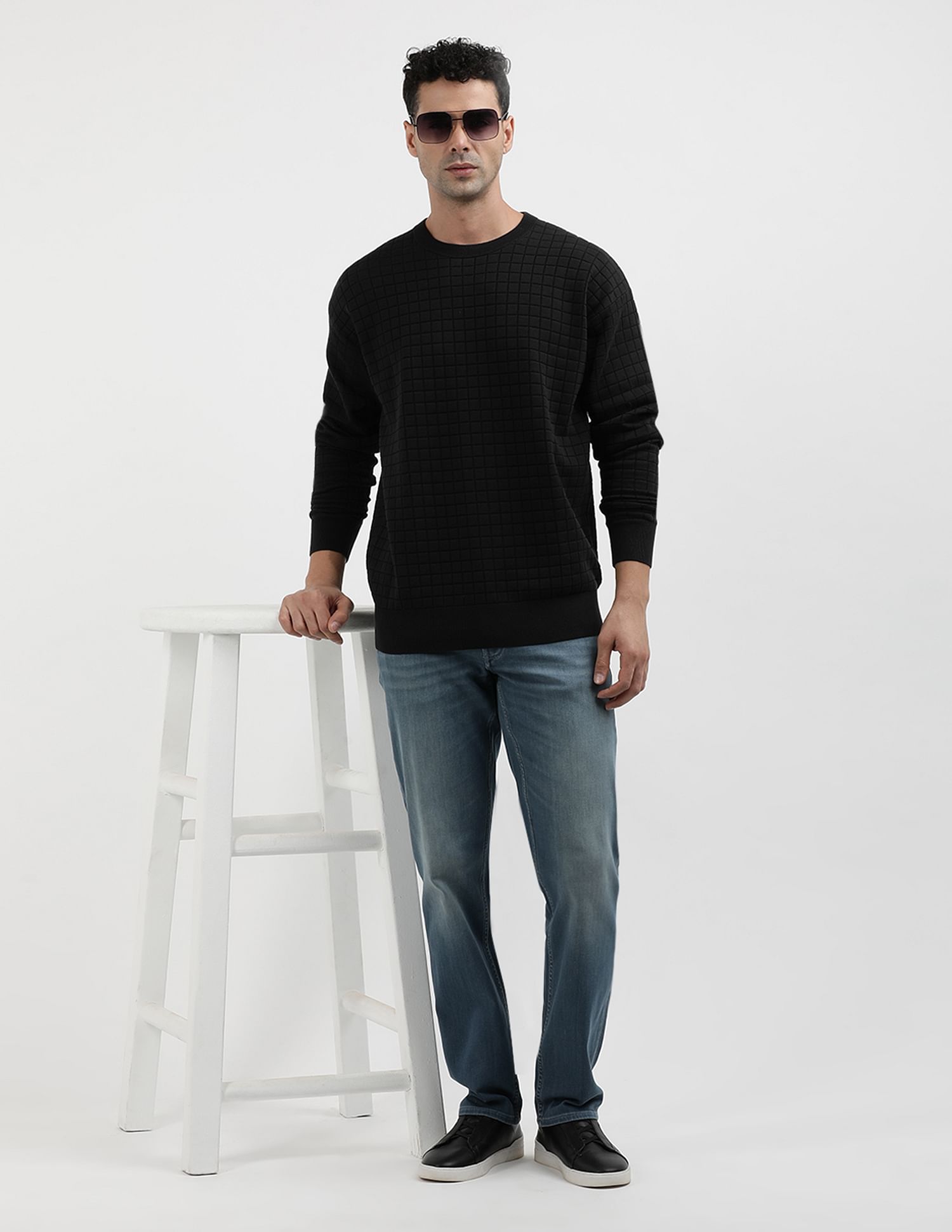 Calvin Klein Jeans Check Pattern Sweater