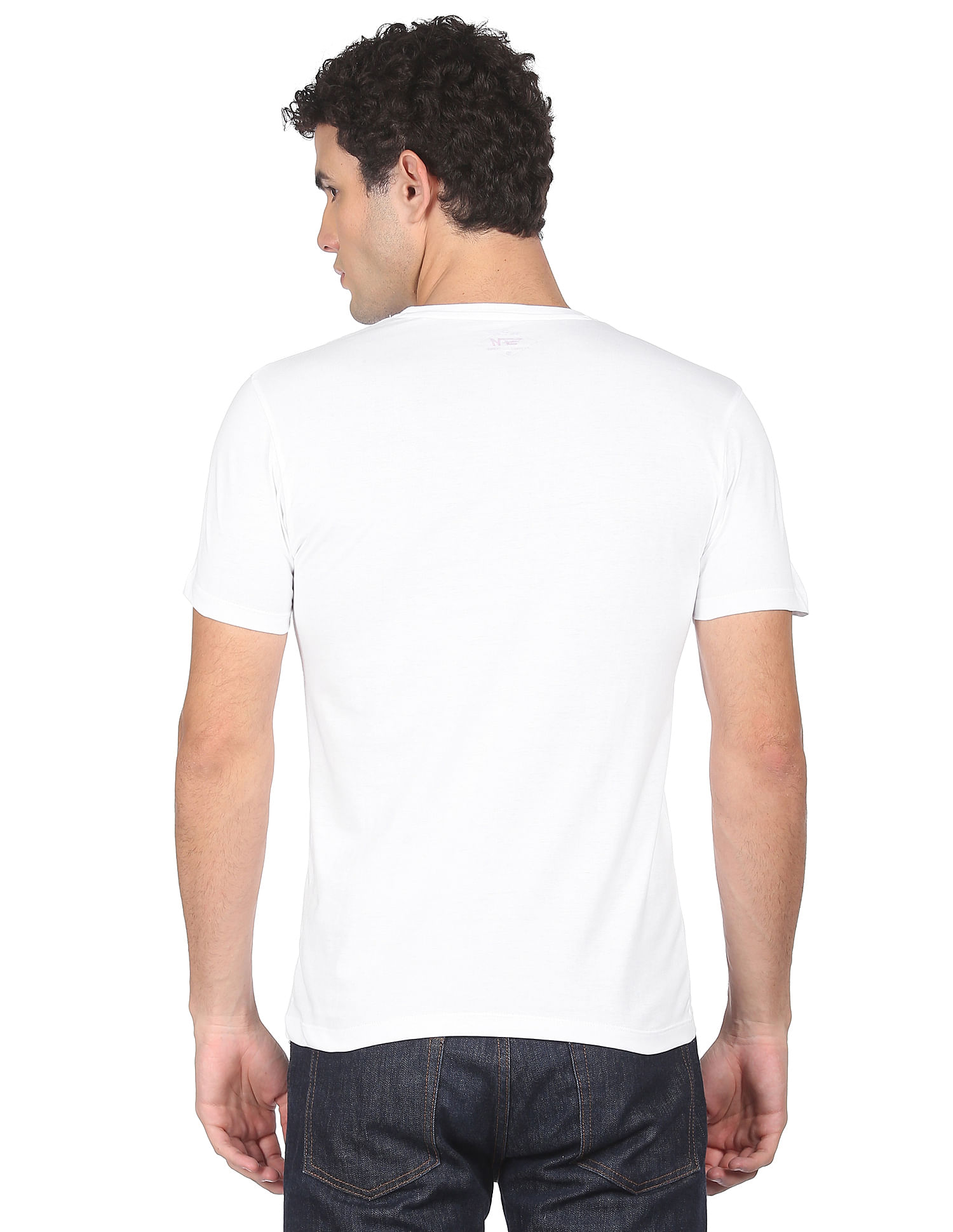 Flying Machine Cotton Graphic Print T-Shirt