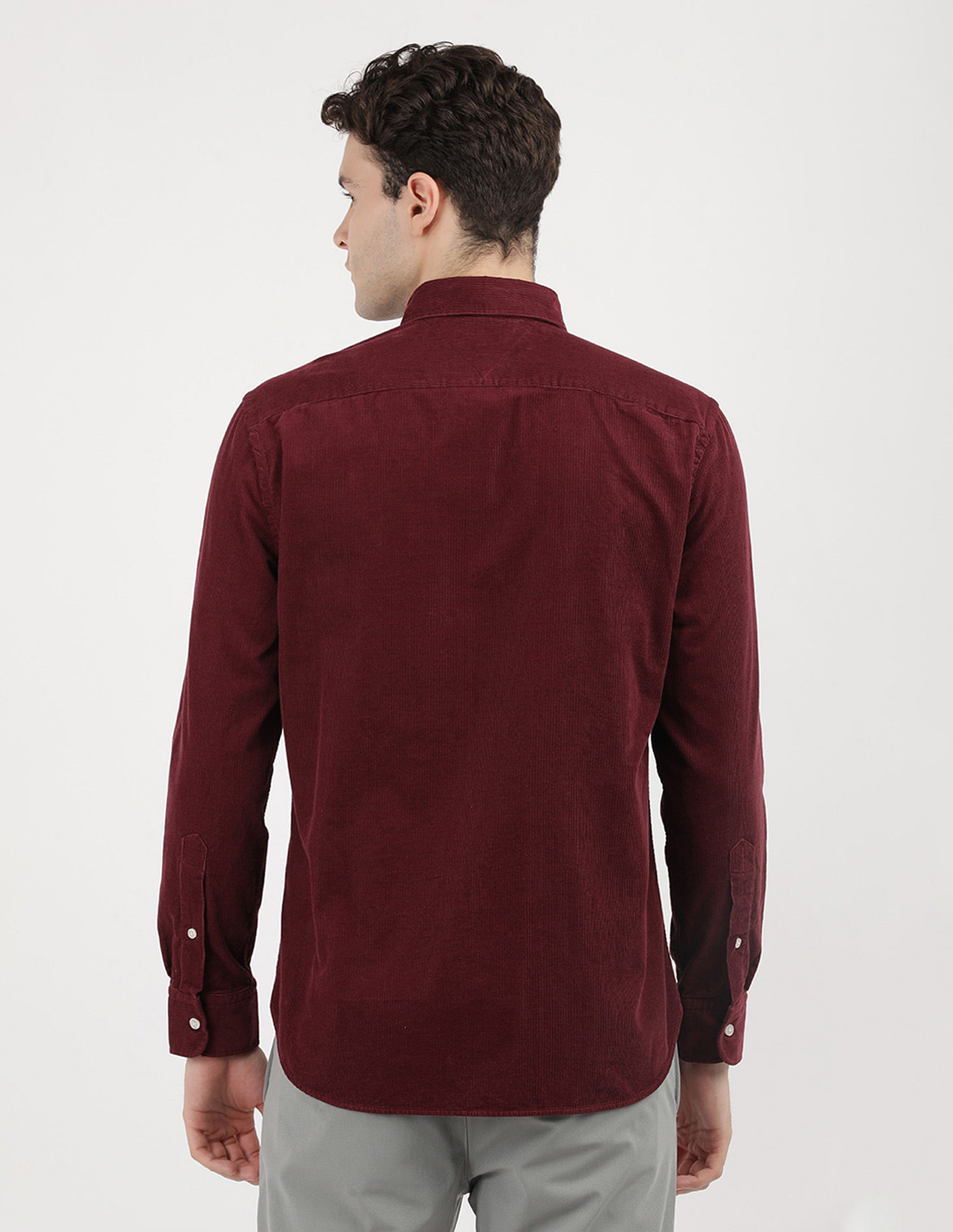 Tommy Hilfiger Solid Corduroy Regular Fit  Shirt