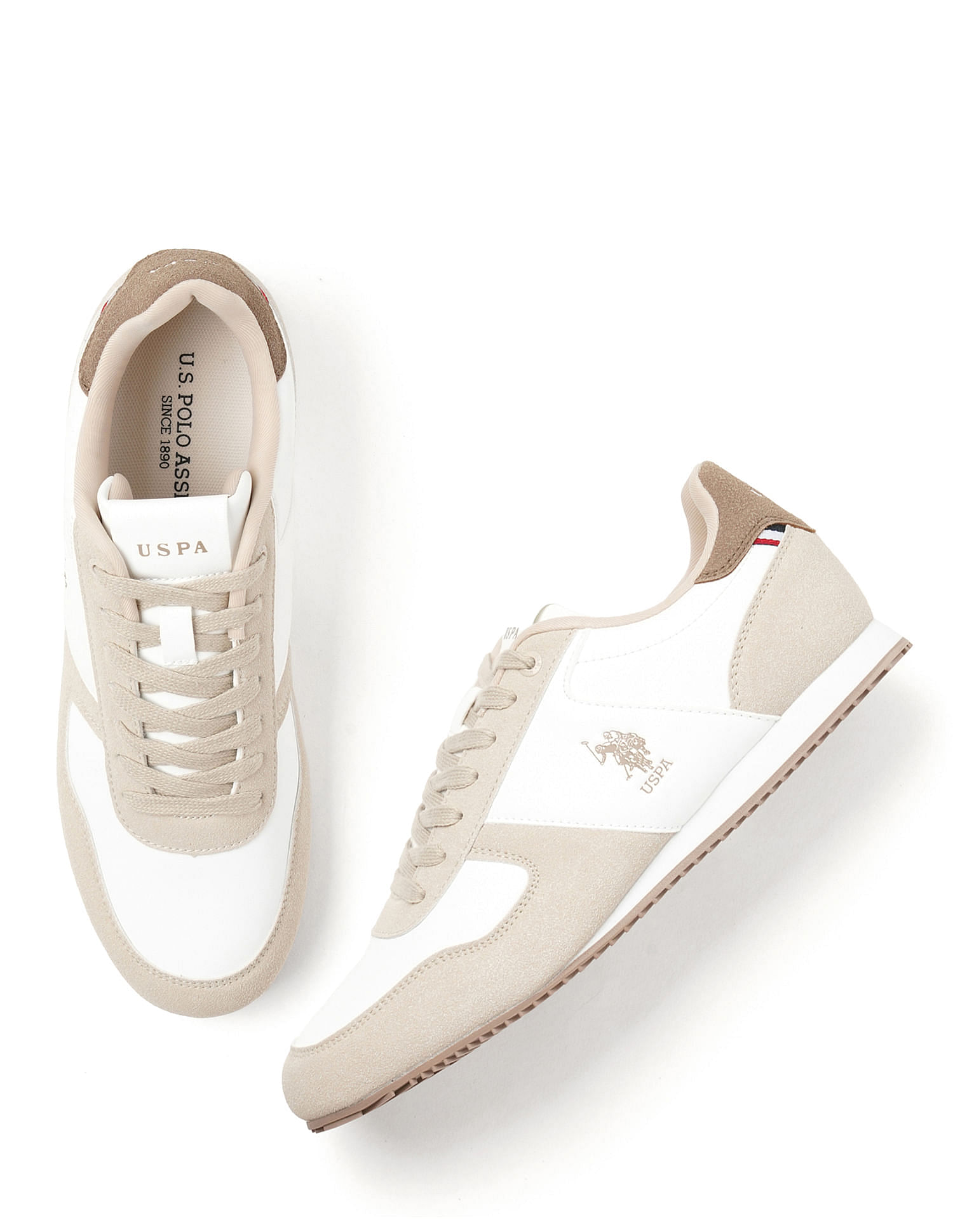 U.S. Polo Assn. Men Sorrento Beige Retro Sneakers