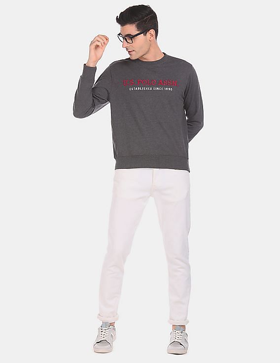 U.S. Polo Assn. Crew Neck Heathered Sweatshirt