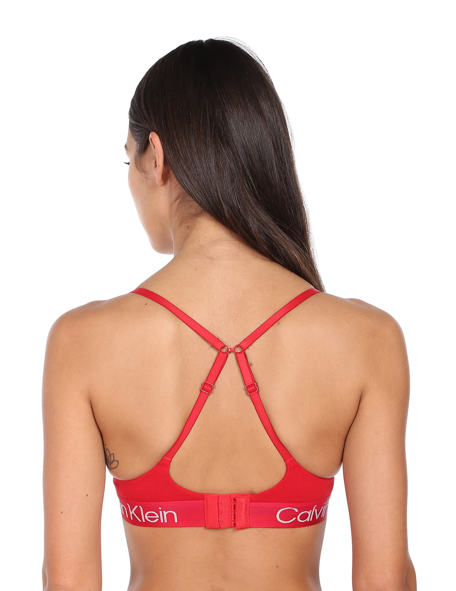 Buy Calvin Klein Underwear Women Red Padded Solid Demi Cup Bra