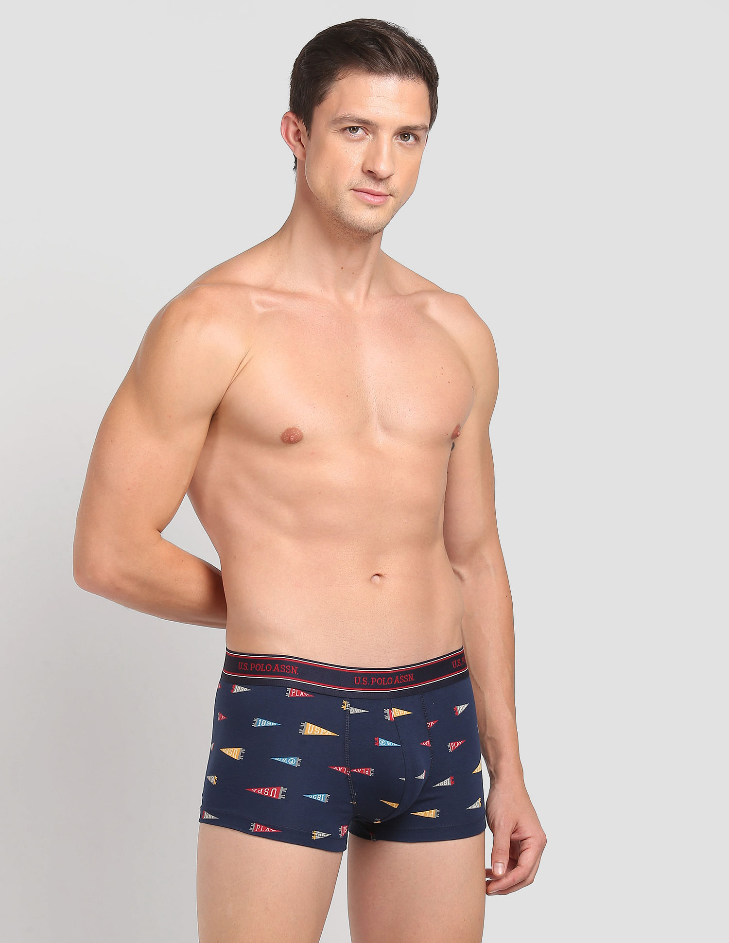 USPA Innerwear All Over Print Ribbed Jersey I616 Trunks - Pack Of 1