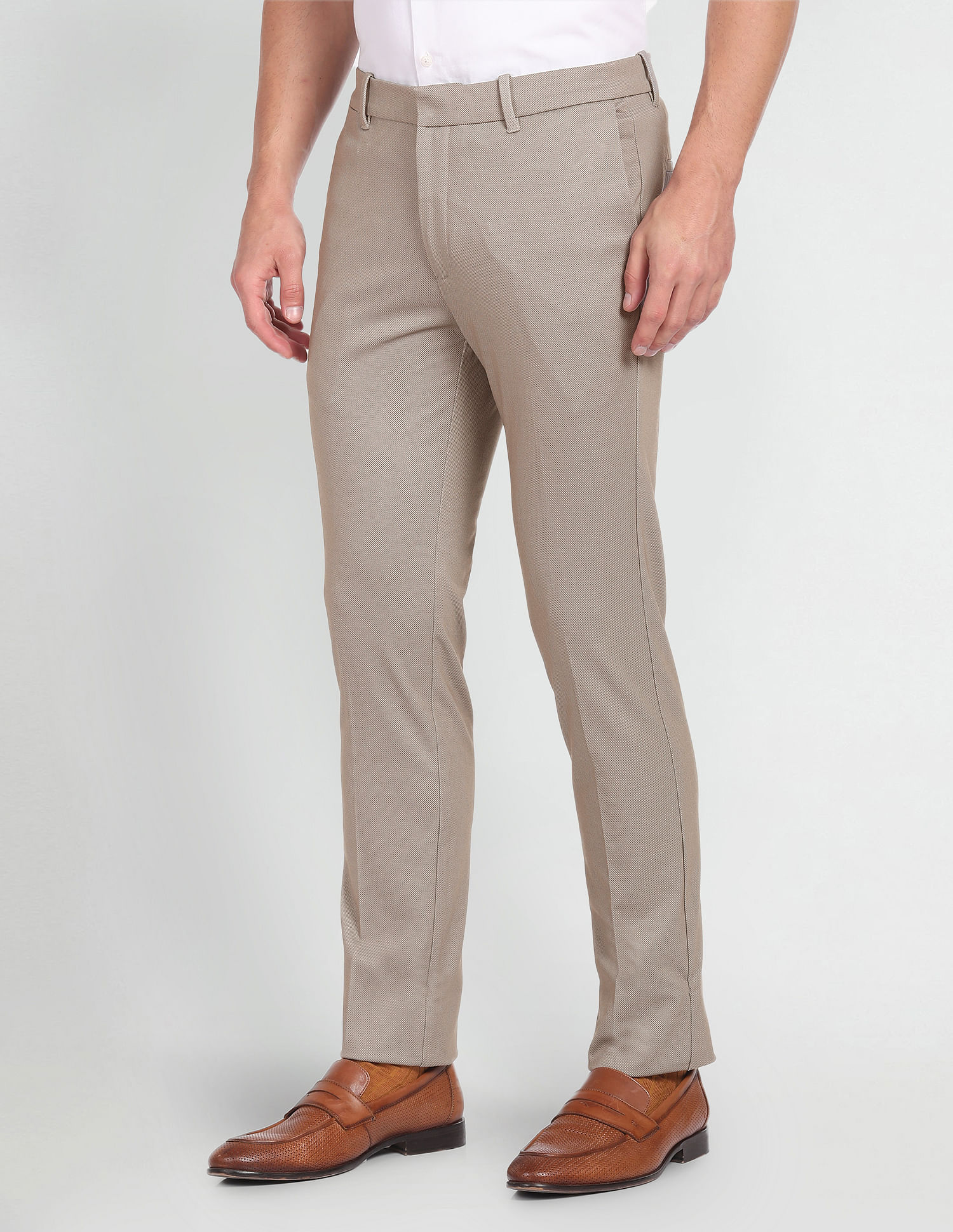 Arrow Newyork Mid Rise Dobby Trousers