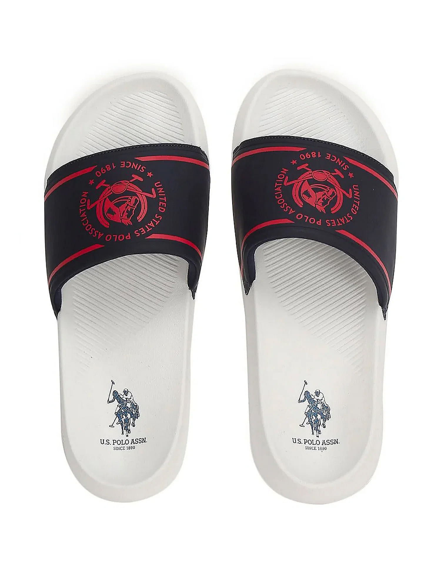 U.S. Polo Assn. Men Brand Print Zane 4.0 Slides
