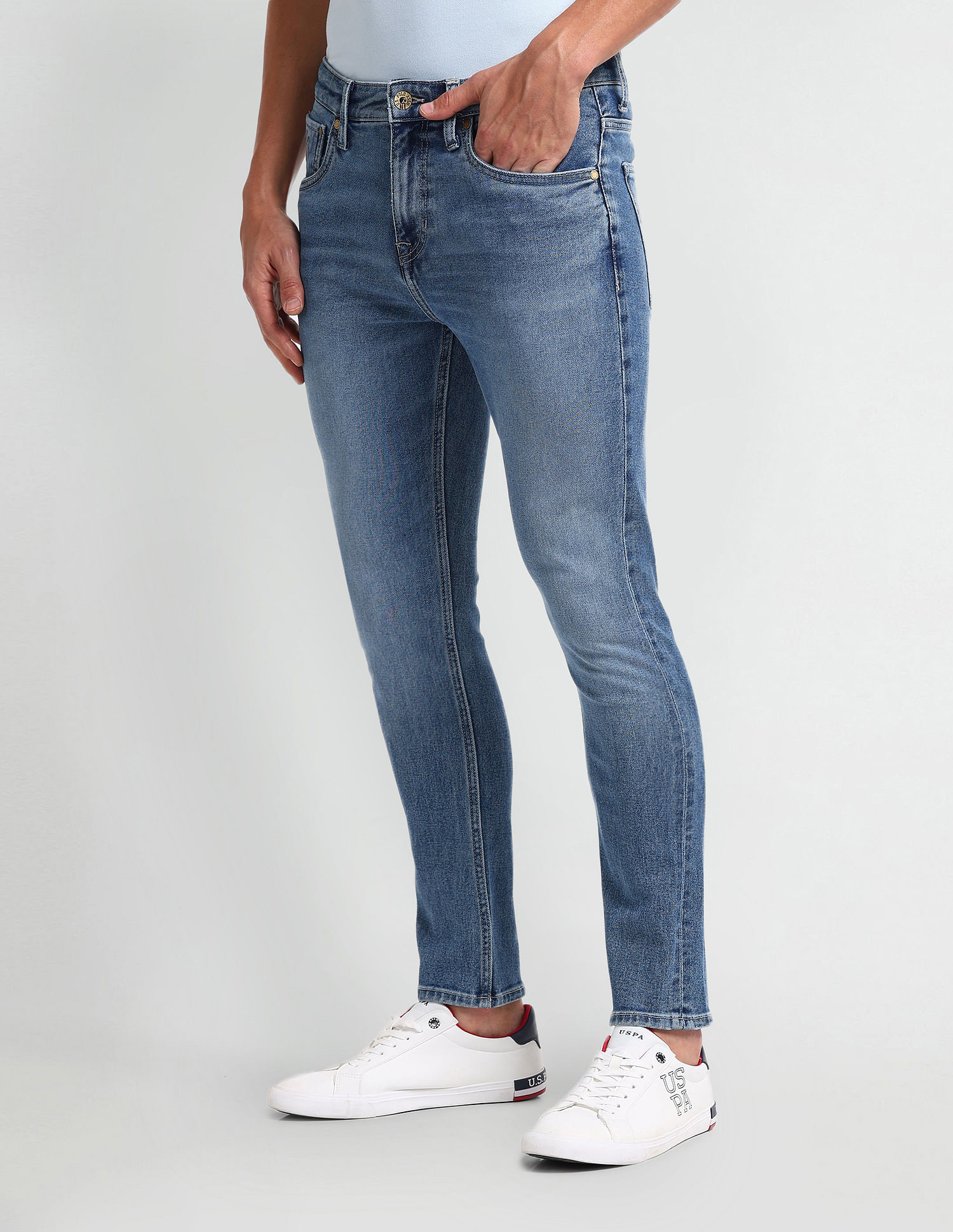 U.S. Polo Assn. Denim Co. Henry Tapered Cropped Fit Blue Jeans