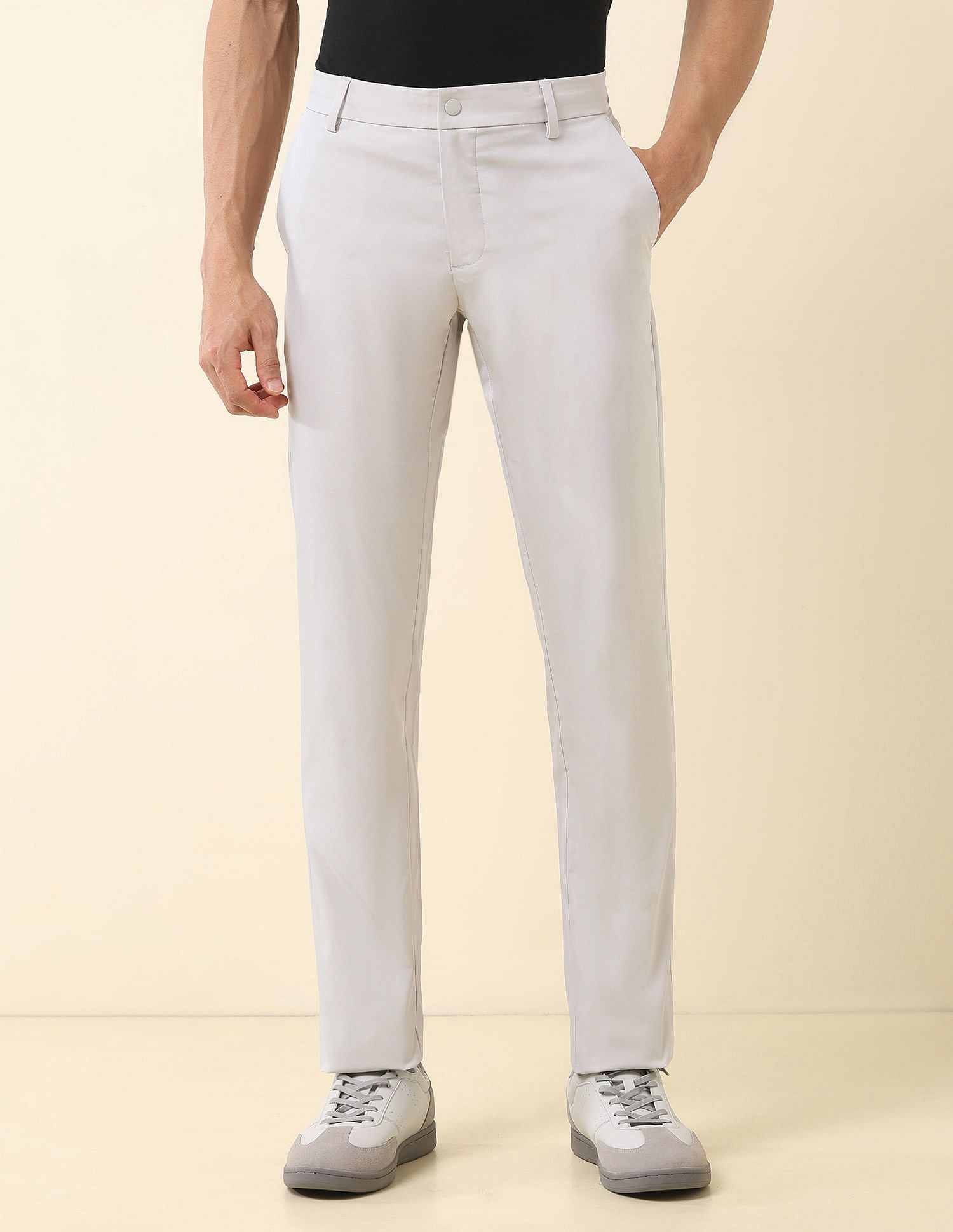 U.S. Polo Assn. Solid Denver Slim Fit Trousers