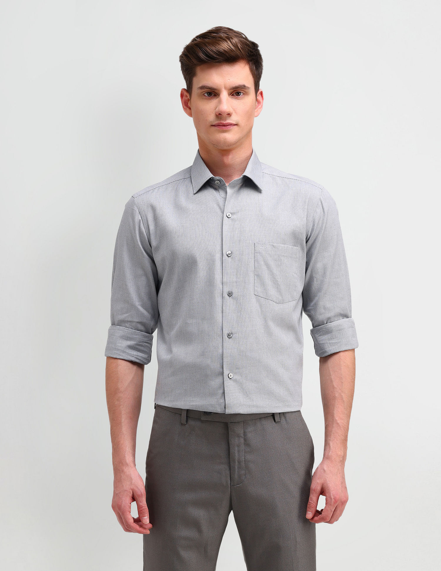 Arrow Slim Fit All-Over Pattern Shirt