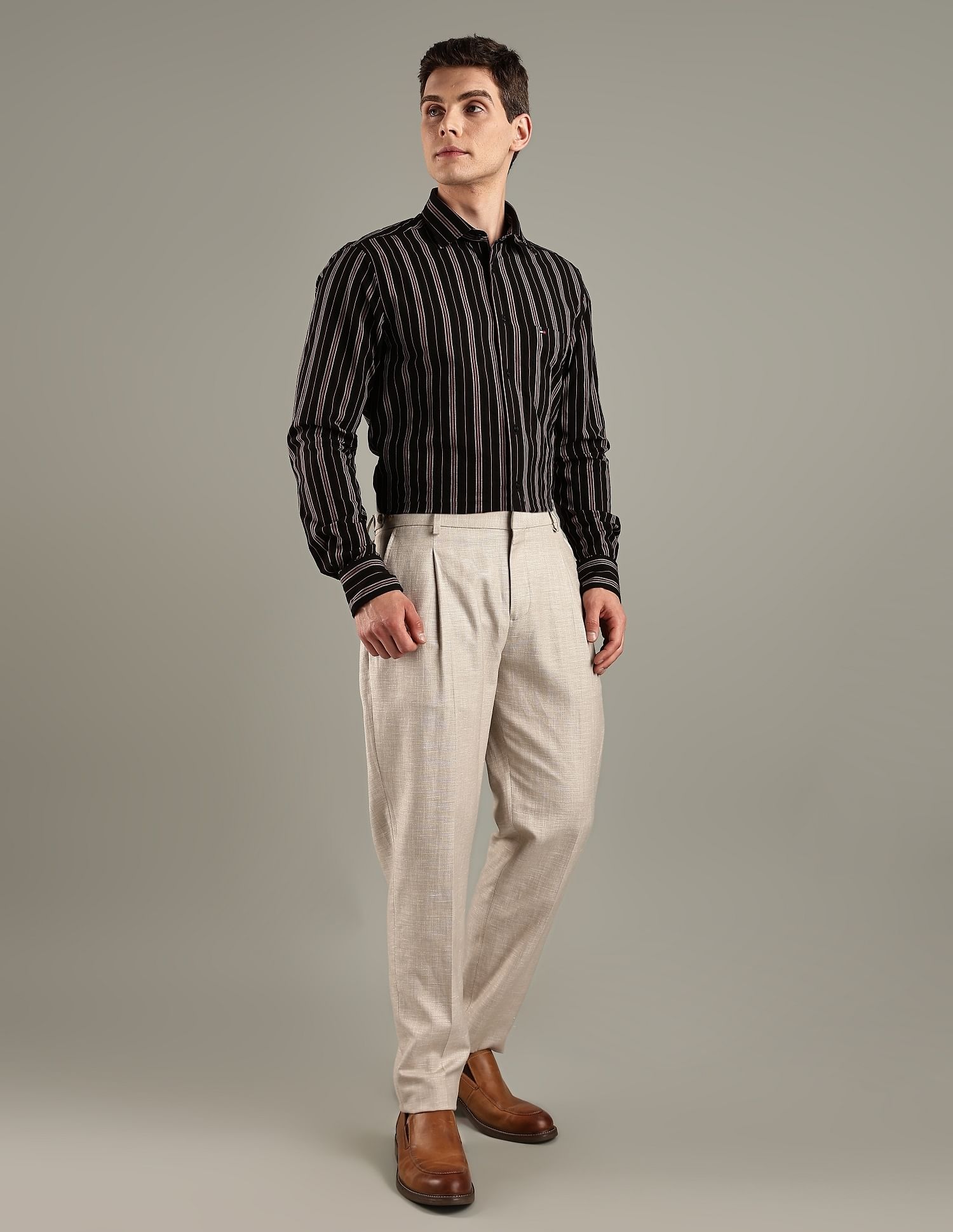 Tommy Hilfiger Striped Slim-Fit Cotton Woven Shirt