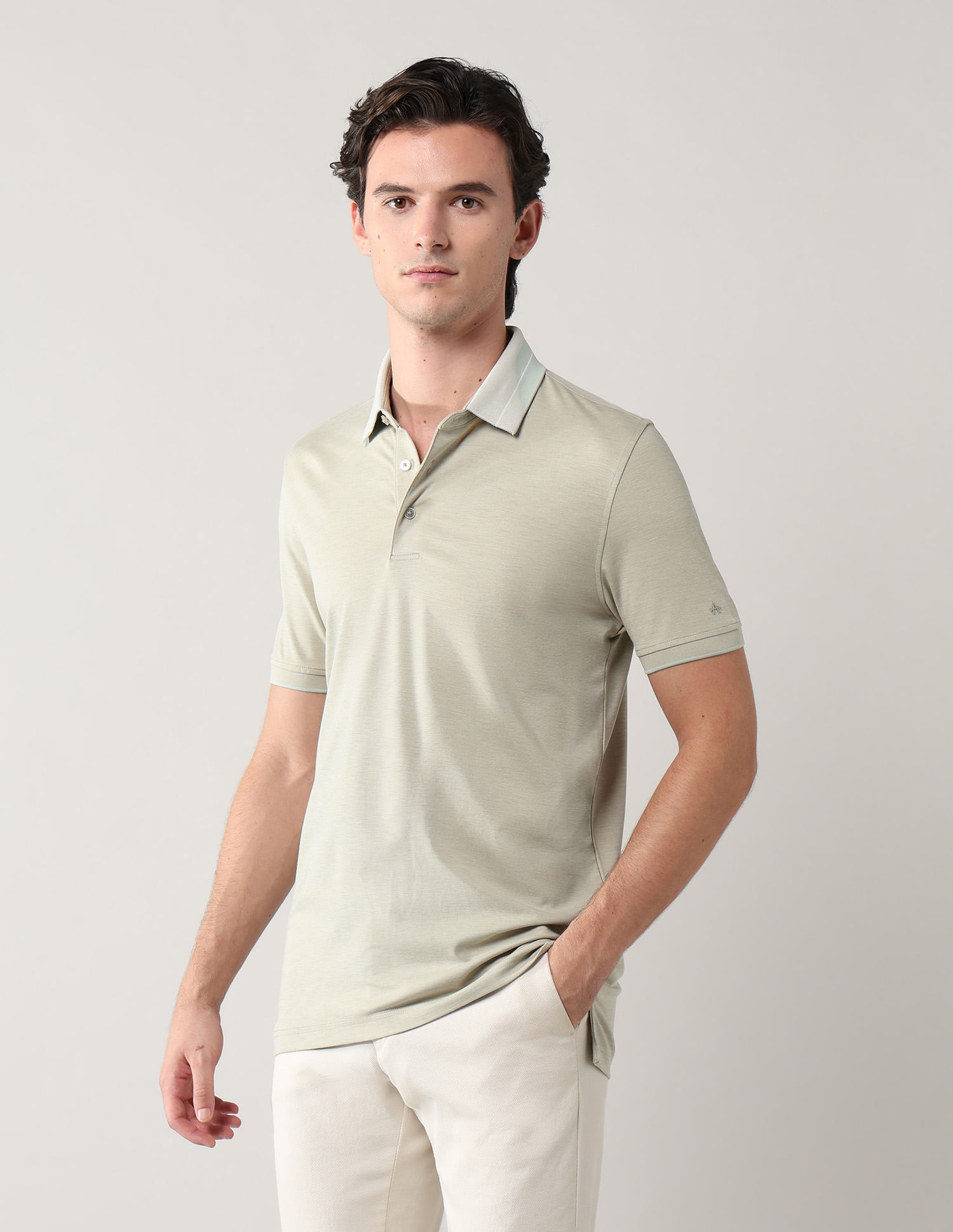 Arrow Heathered Regular Fit Polo Shirt