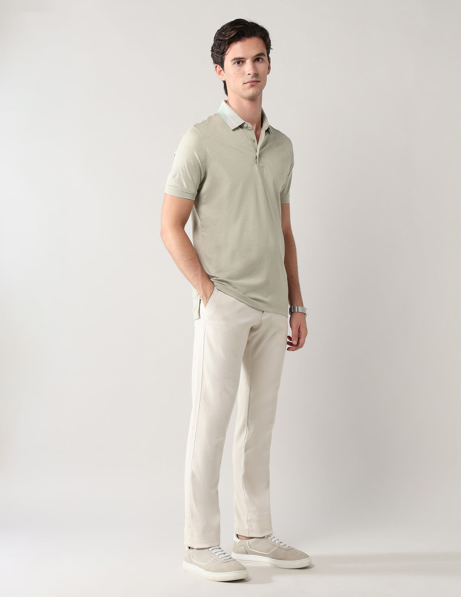 Arrow Heathered Regular Fit Polo Shirt