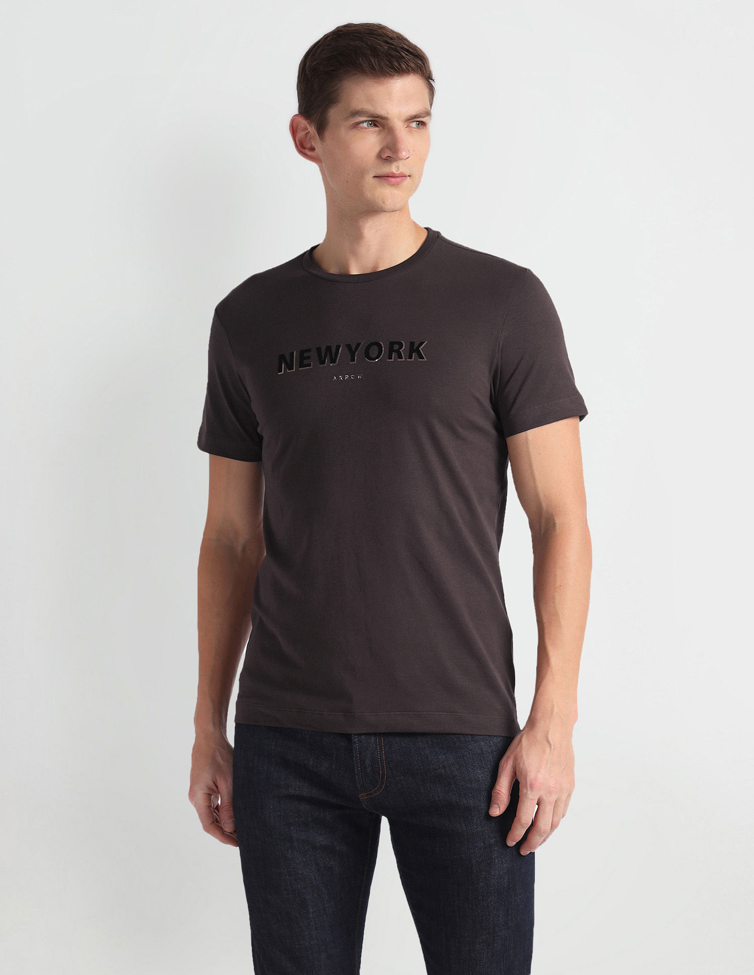 Arrow Newyork Crew Neck Brand Print T-Shirt
