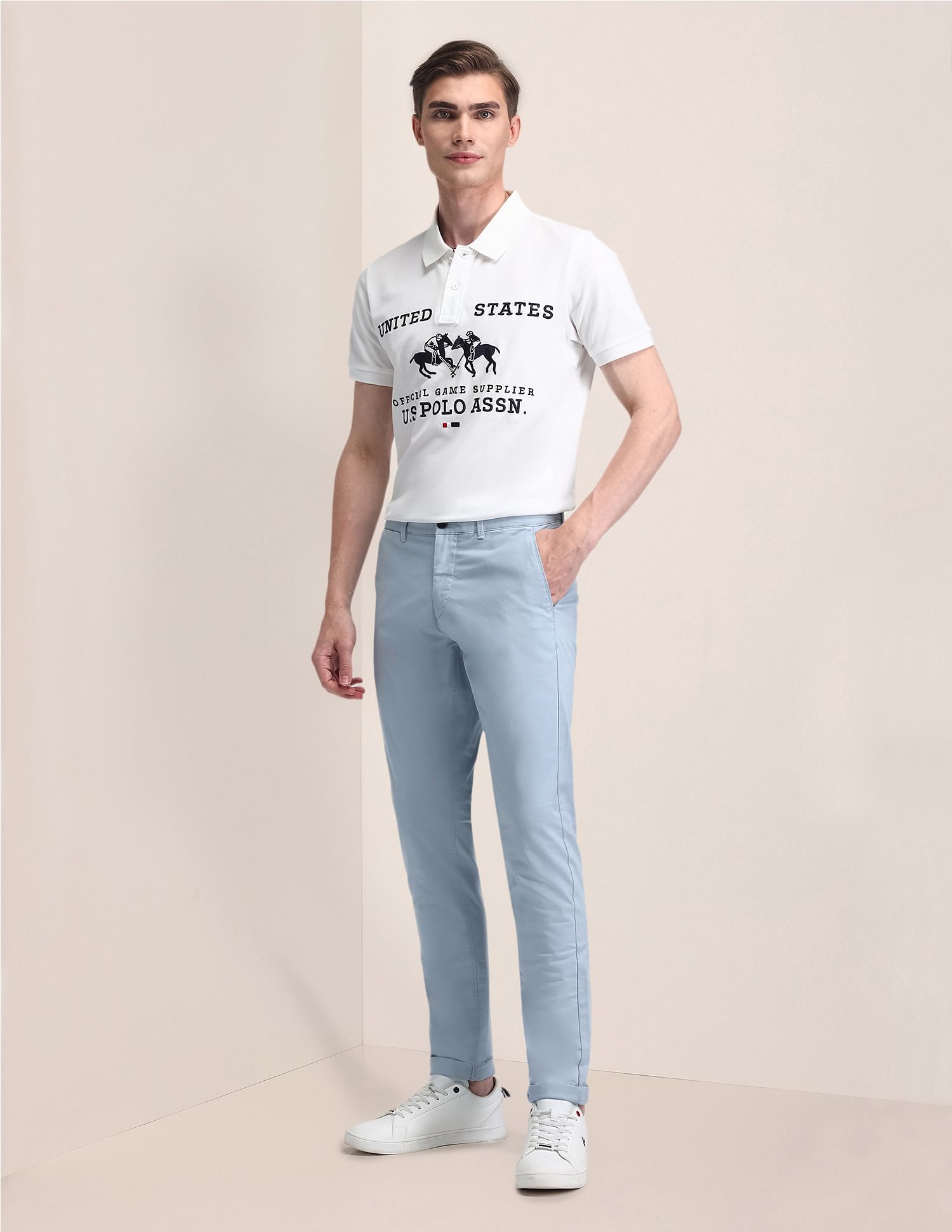 U.S. Polo Assn. Mid Rise Regular Fit Trousers