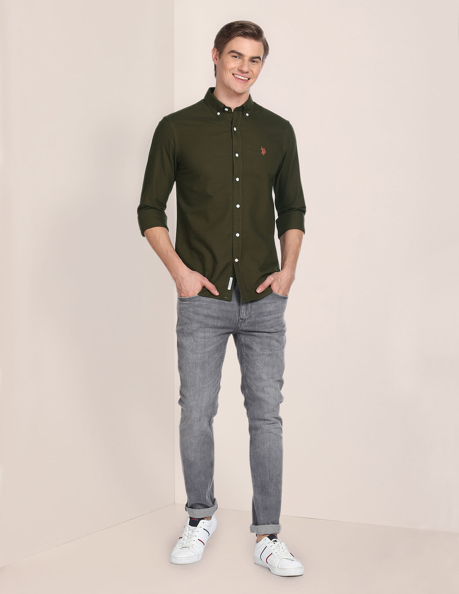 U.S. Polo Assn. Solid Dobby Shirt