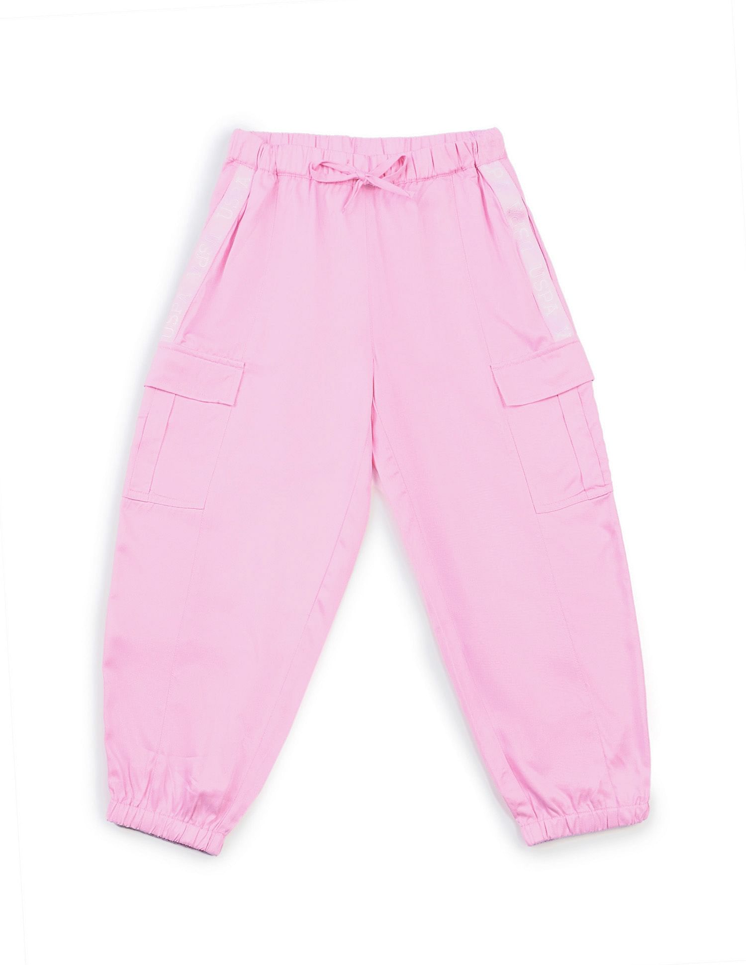 U.S. Polo Assn. Kids Girls Wide Leg Fit Cargo Trousers