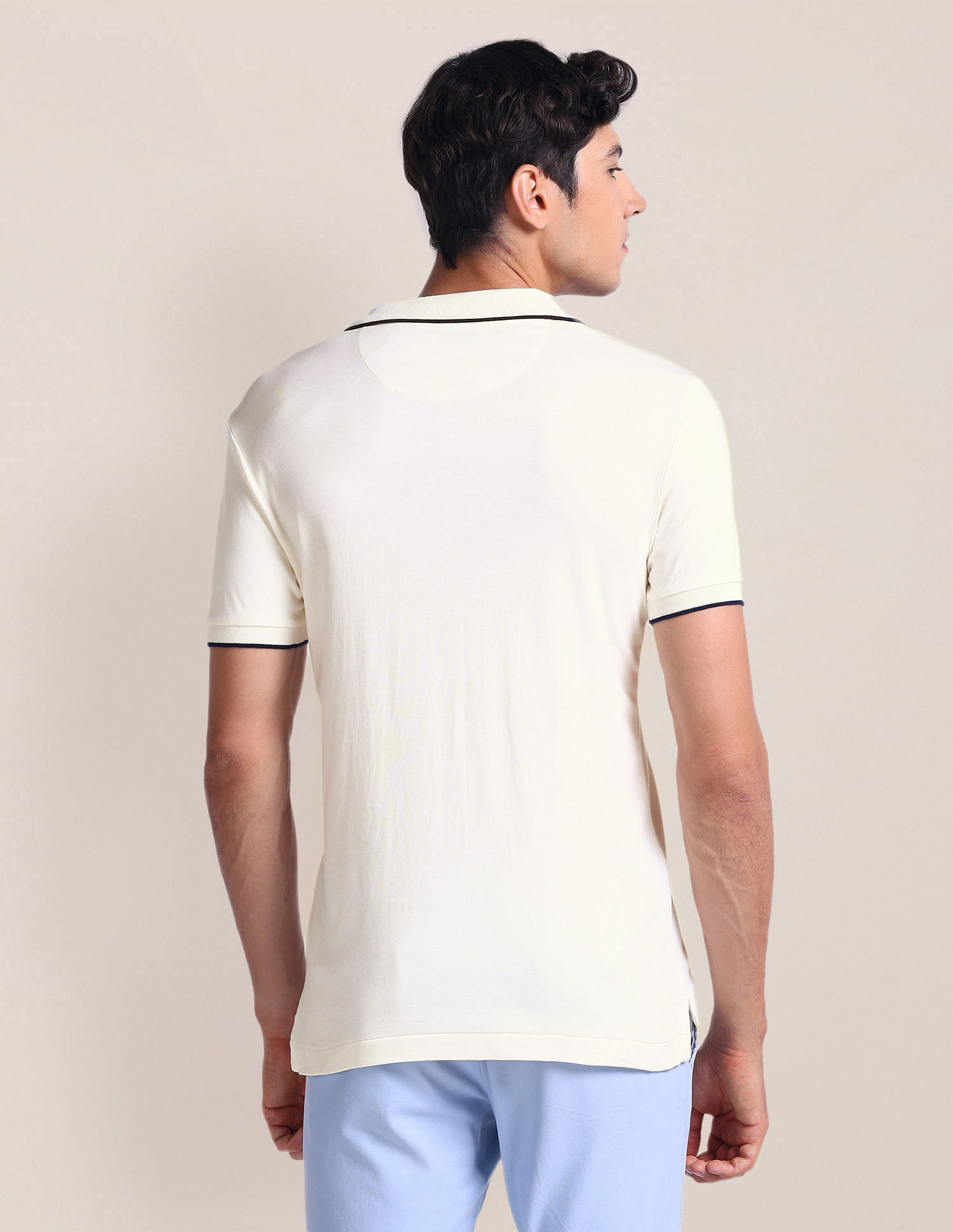 U.S. Polo Assn. Stripe Placket Slim Polo Shirt