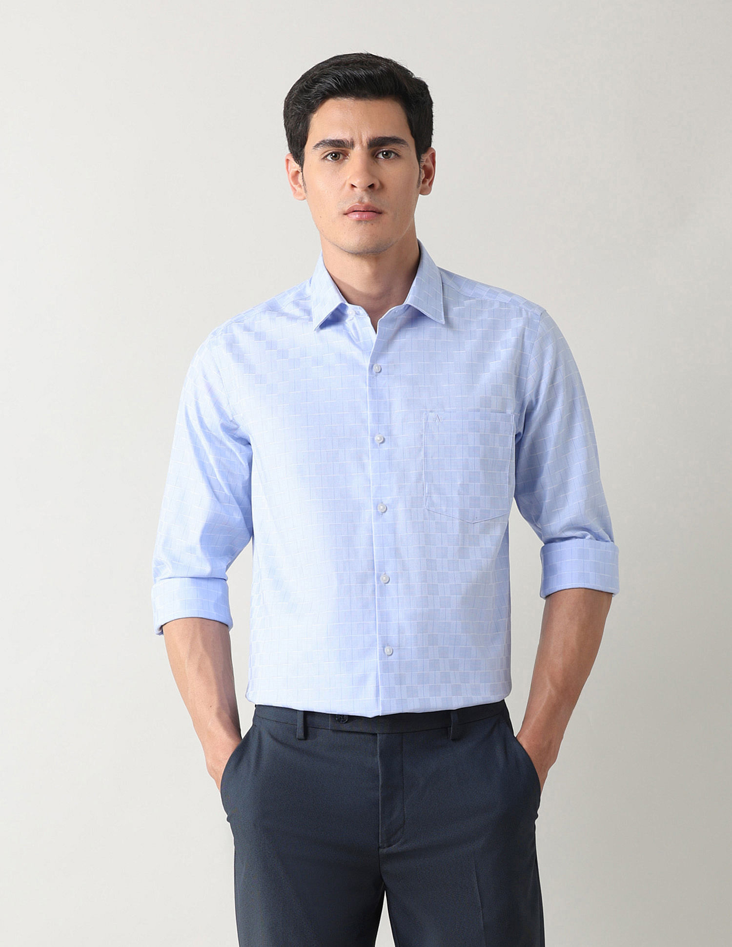 Arrow Manhattan Slim Fit Autopress Flx Shirt