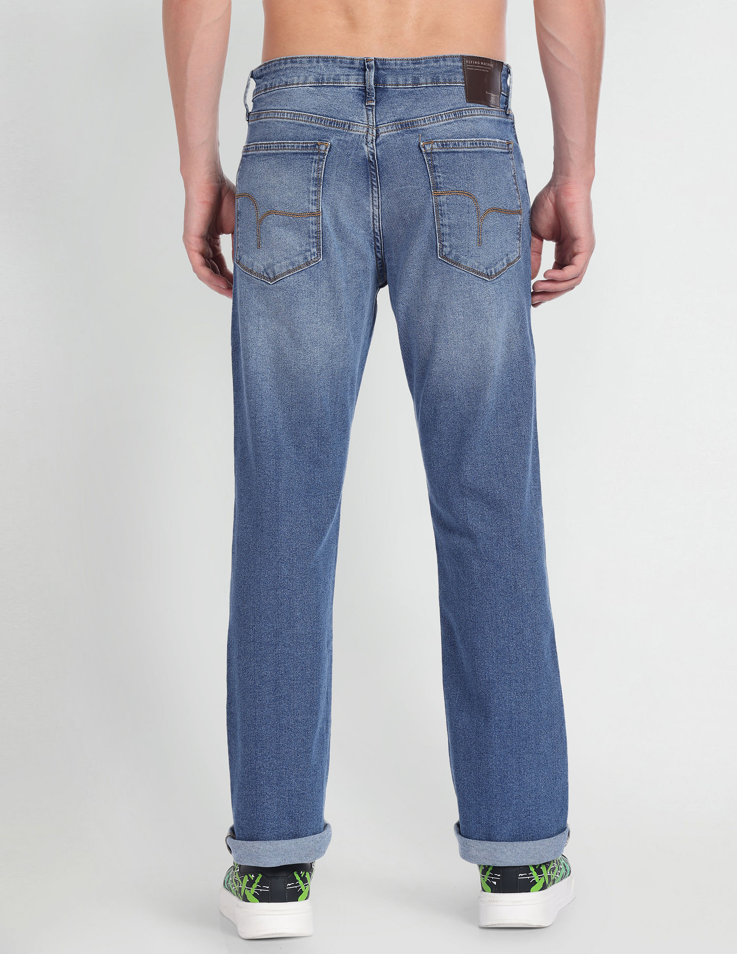 Flying Machine Bruce Bootcut Fit Stone Wash Jeans