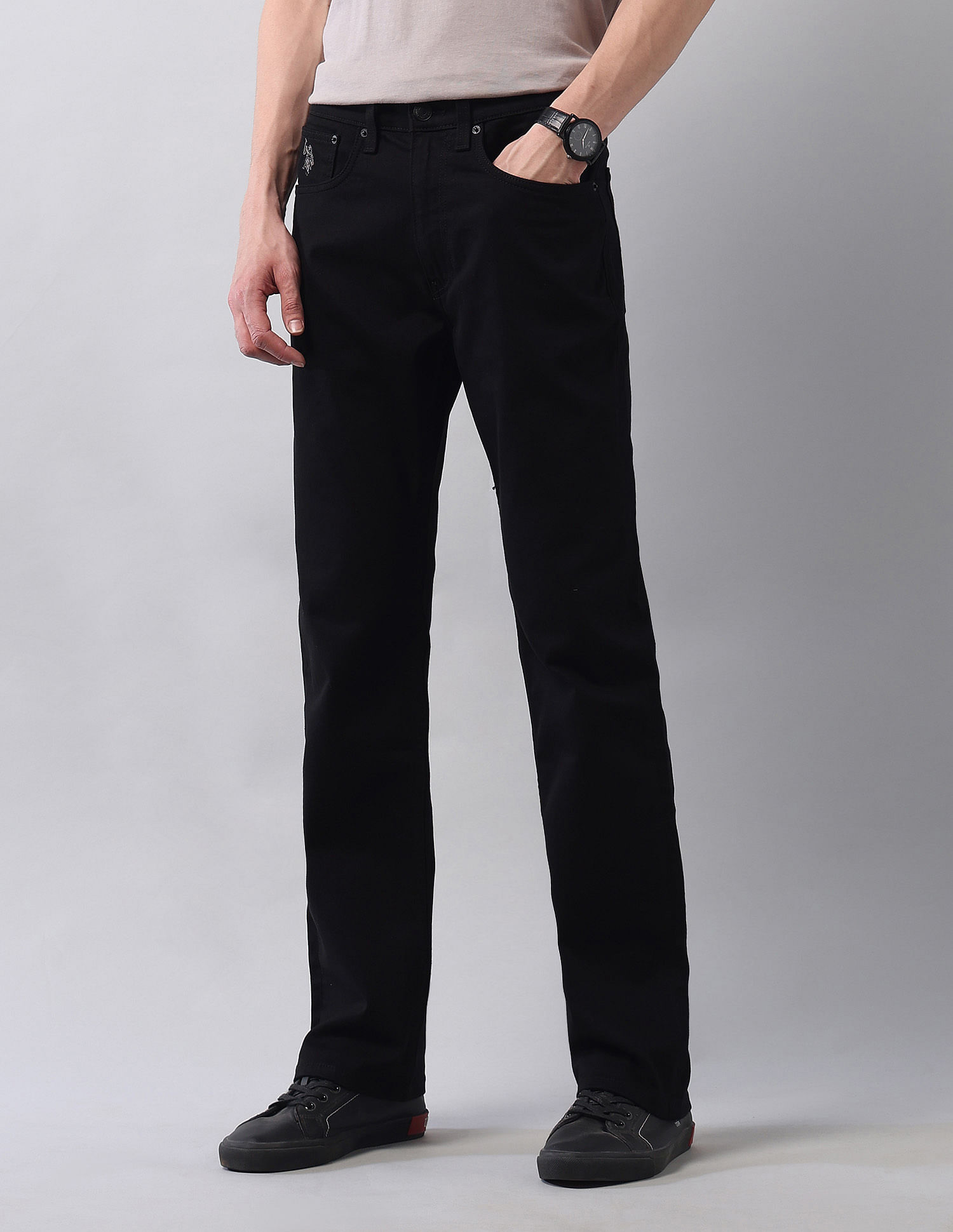 U.S. Polo Assn. Denim Co. Connor Bootcut Stay Black Jeans