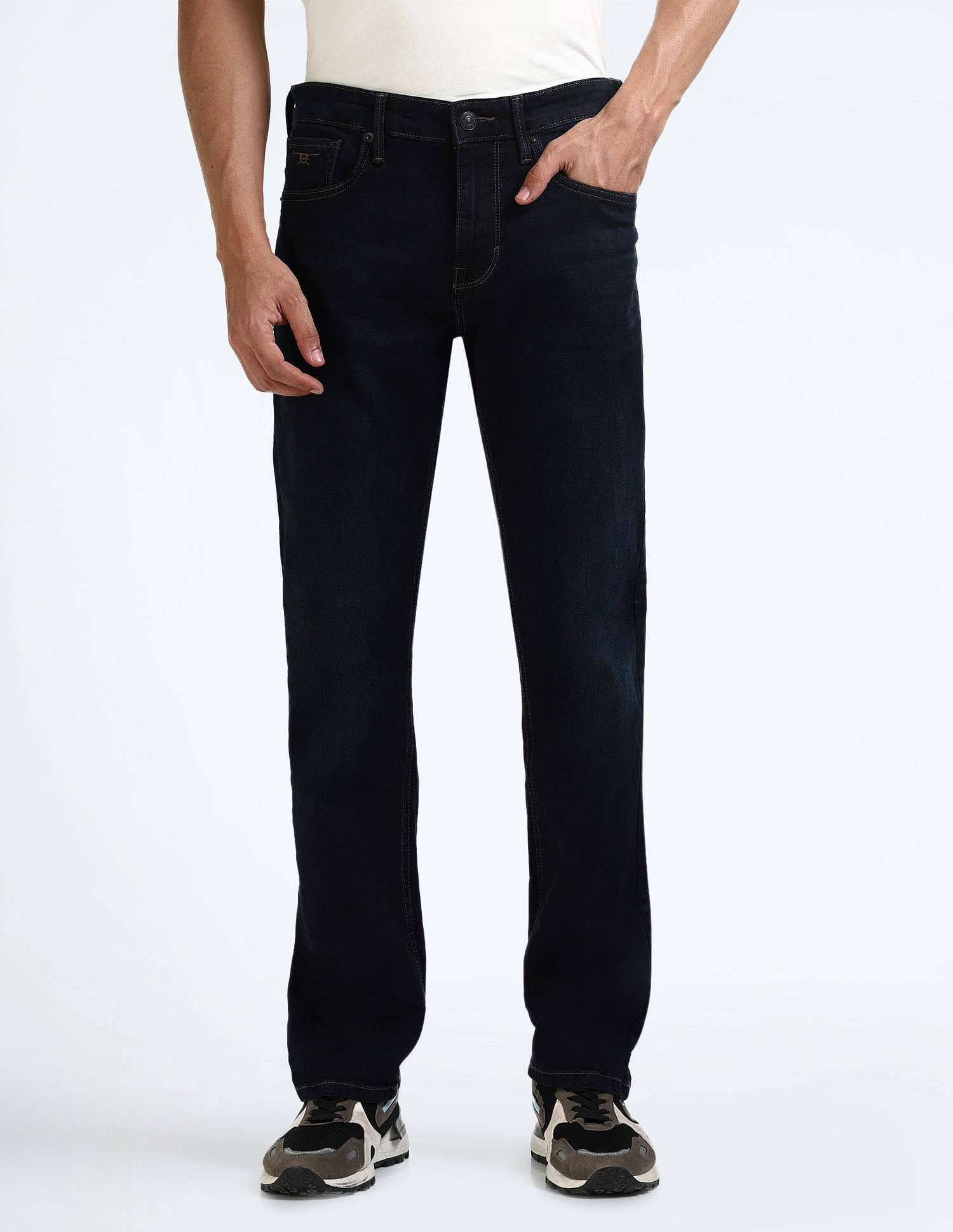 Flying Machine F-Jango Straight Fit Rinsed Jeans