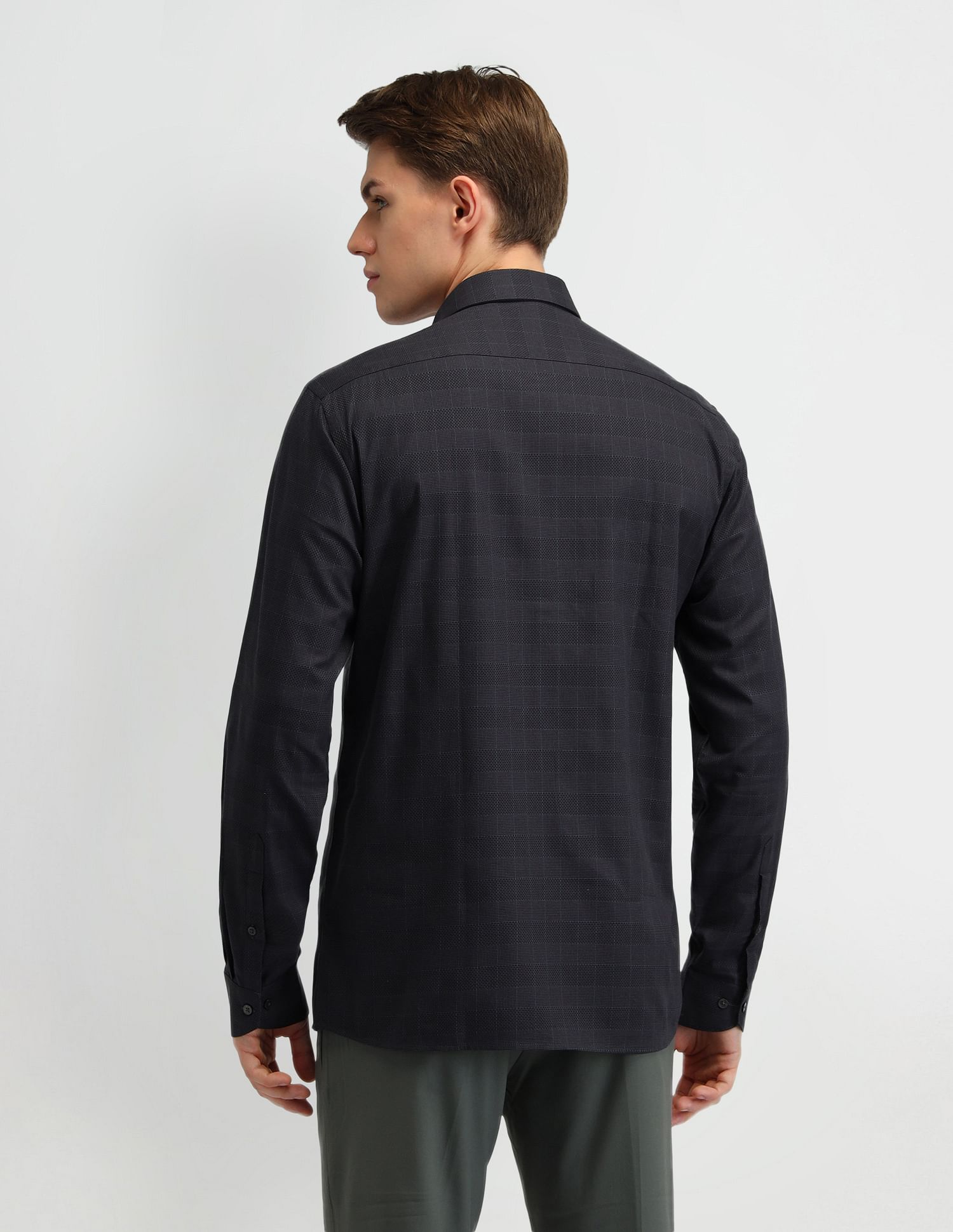 Arrow Houndstooth Cotton Formal Shirt