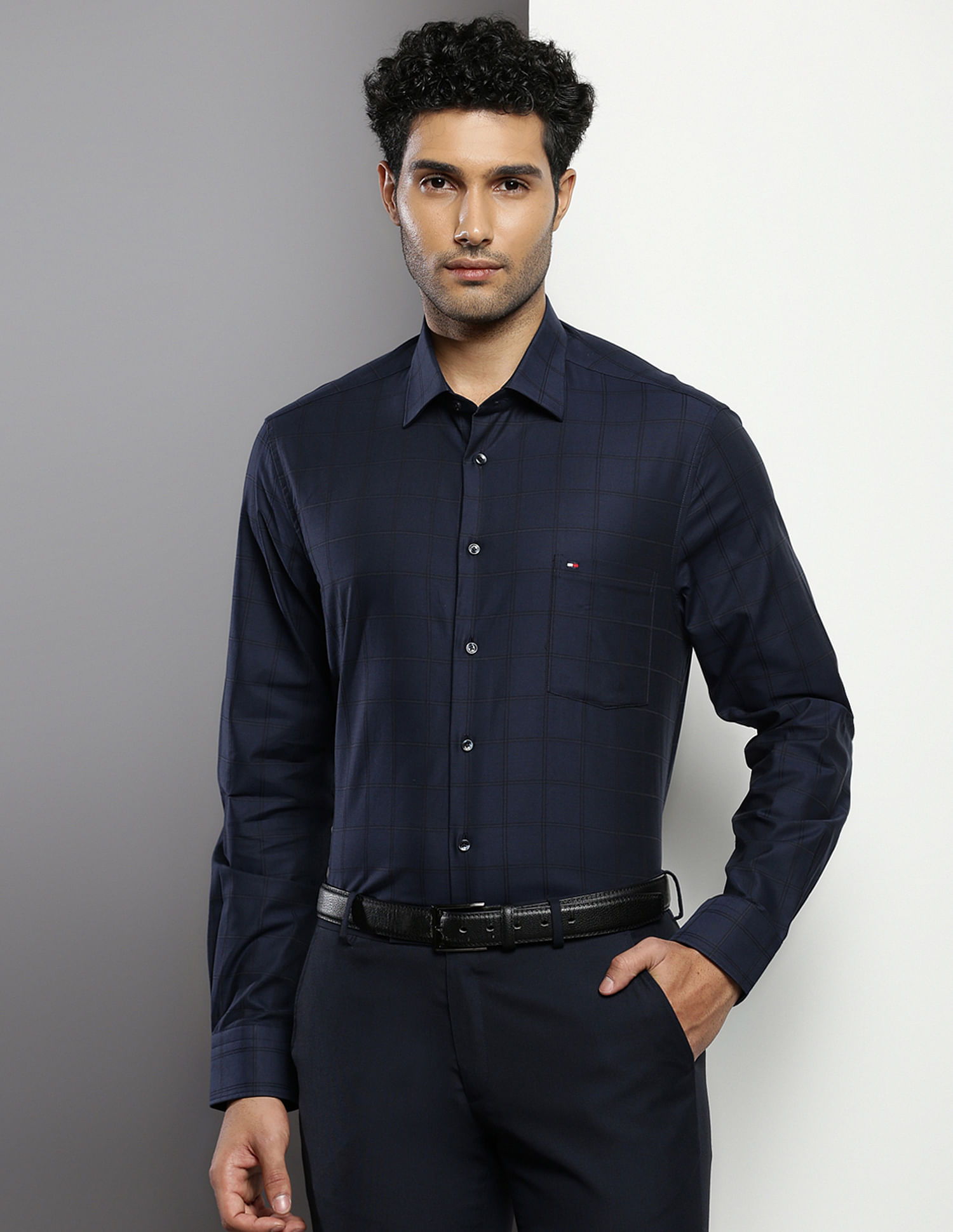 Tommy Hilfiger Outline Check Twill Shirt