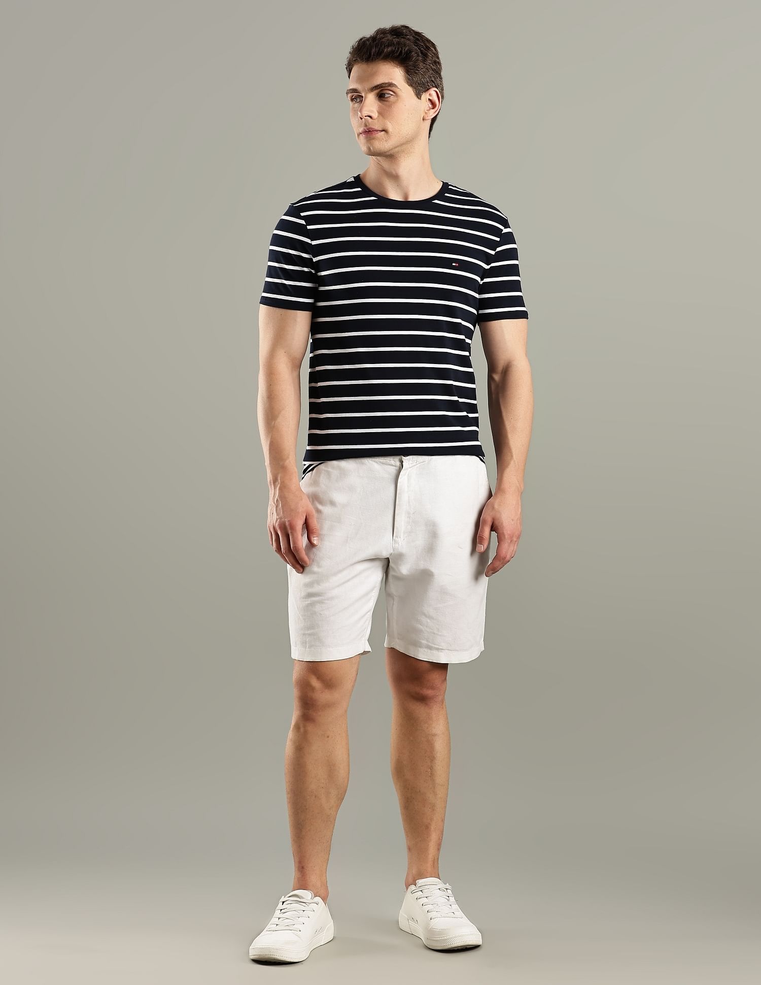 Tommy Hilfiger Striped Slim-Fit Cotton T-Shirt