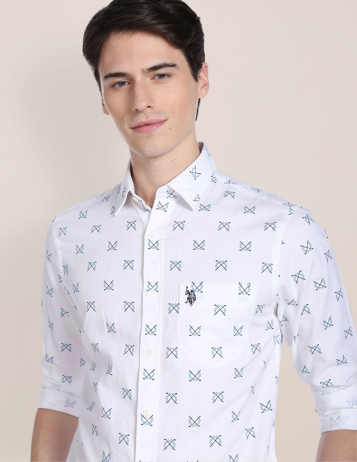 U.S. Polo Assn. Matt Print Dobby Shirt