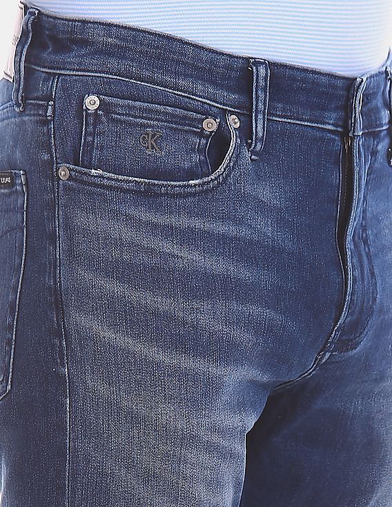 Calvin Klein Men Blue Slim Fit Infinite Soft Stone Wash Jeans