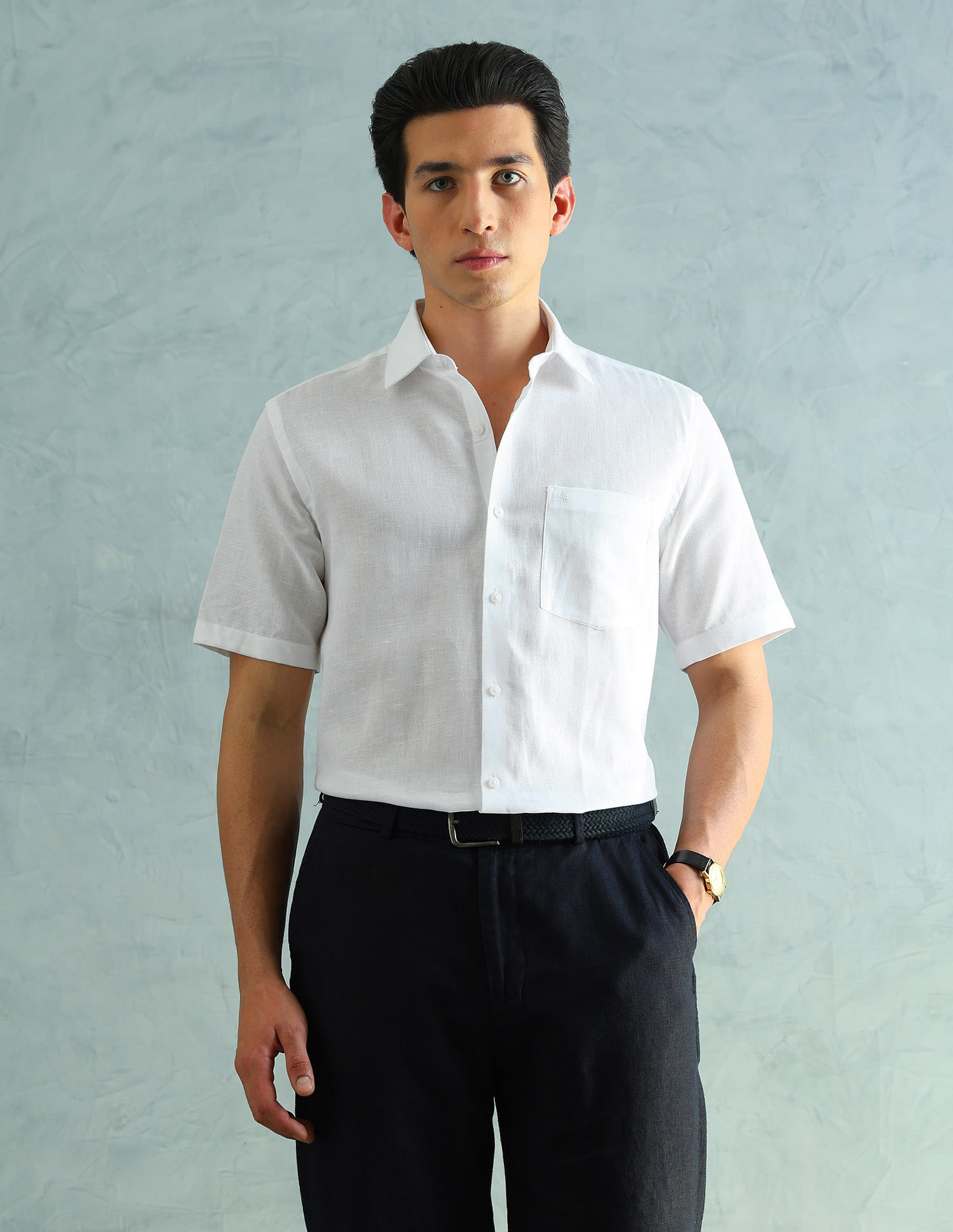 Buy Arrow Cotton Linen Regular Fit Shirt - NNNOW.com