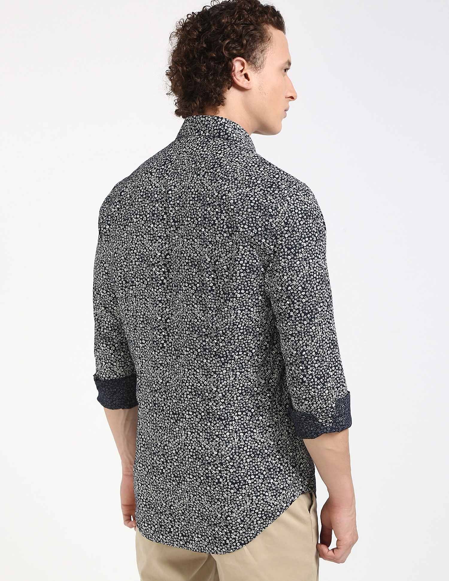 Tommy Hilfiger Mens Blue Floral Shirt