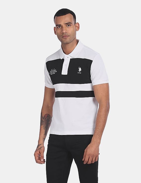 Buy U.S. Polo Assn. Men White Ribbed 