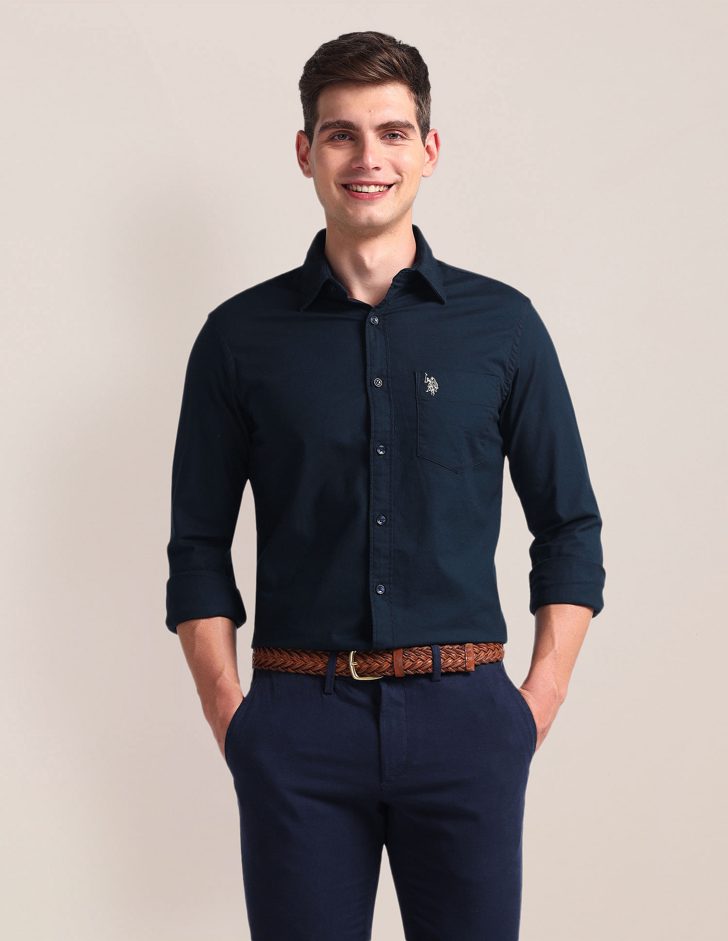 U.S. Polo Assn. Solid Dobby Shirt