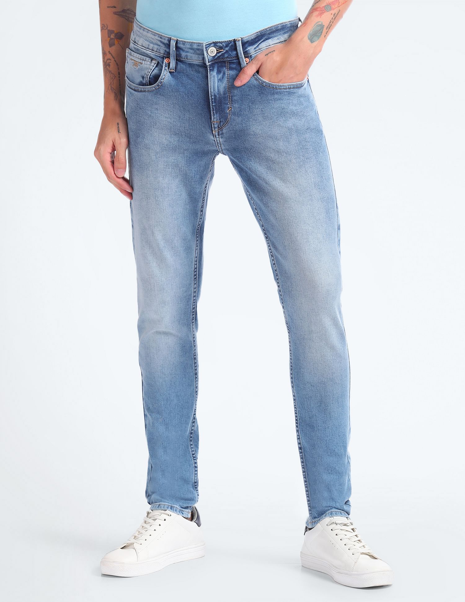 Flying Machine Jackson Super Skinny Stonewash Jeans