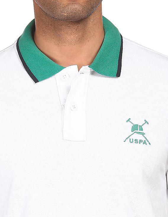 U.S. Polo Assn. Contrast Collar Solid Polo Shirt