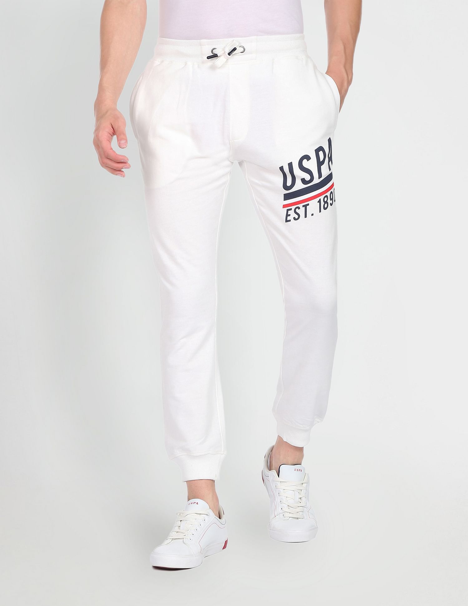 U.S. Polo Assn. Denim Co. Drawstring Waist Brand Print Track Pants