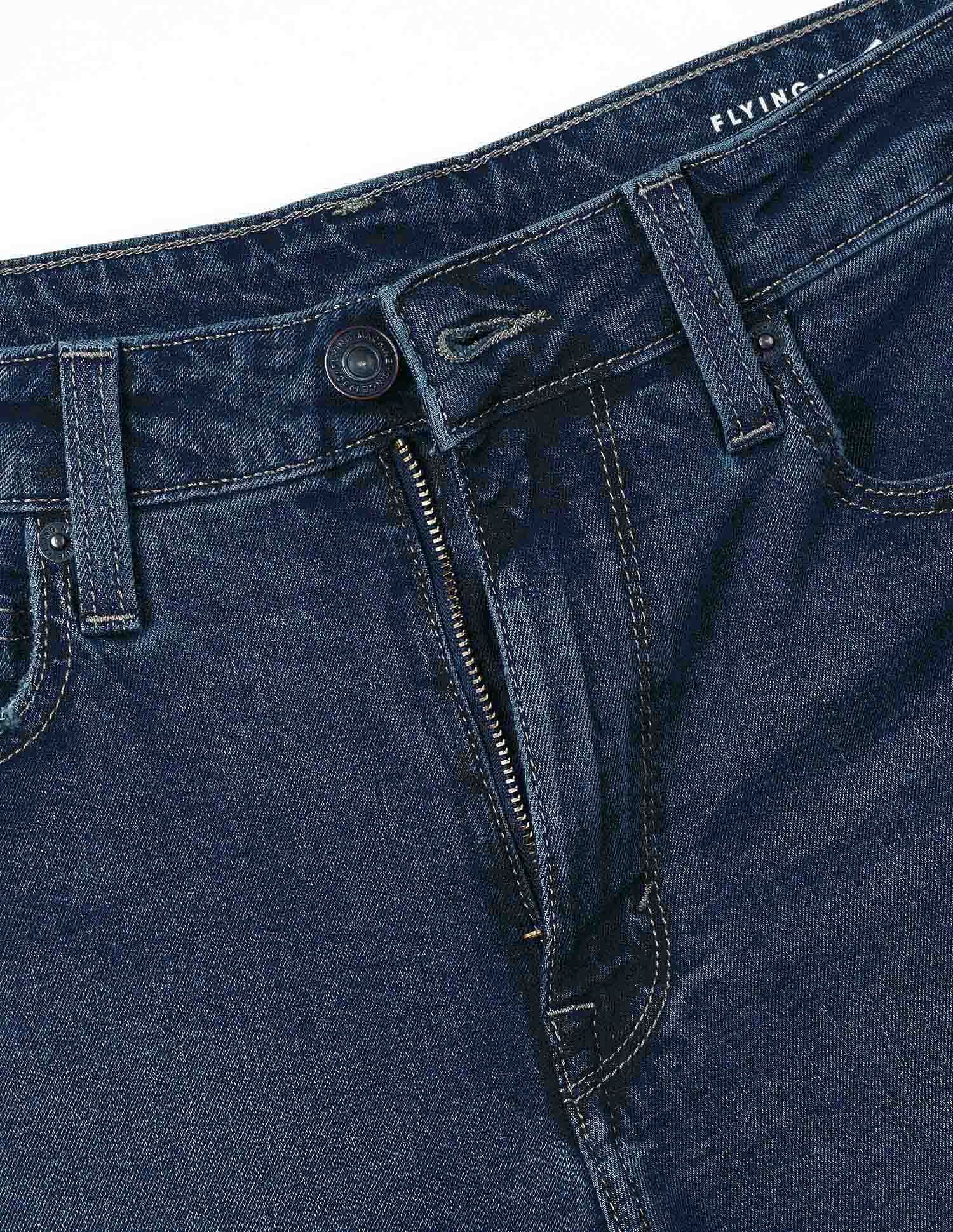 Flying Machine Stone Washed Mankle Relaxed Tapered Fit Jeans