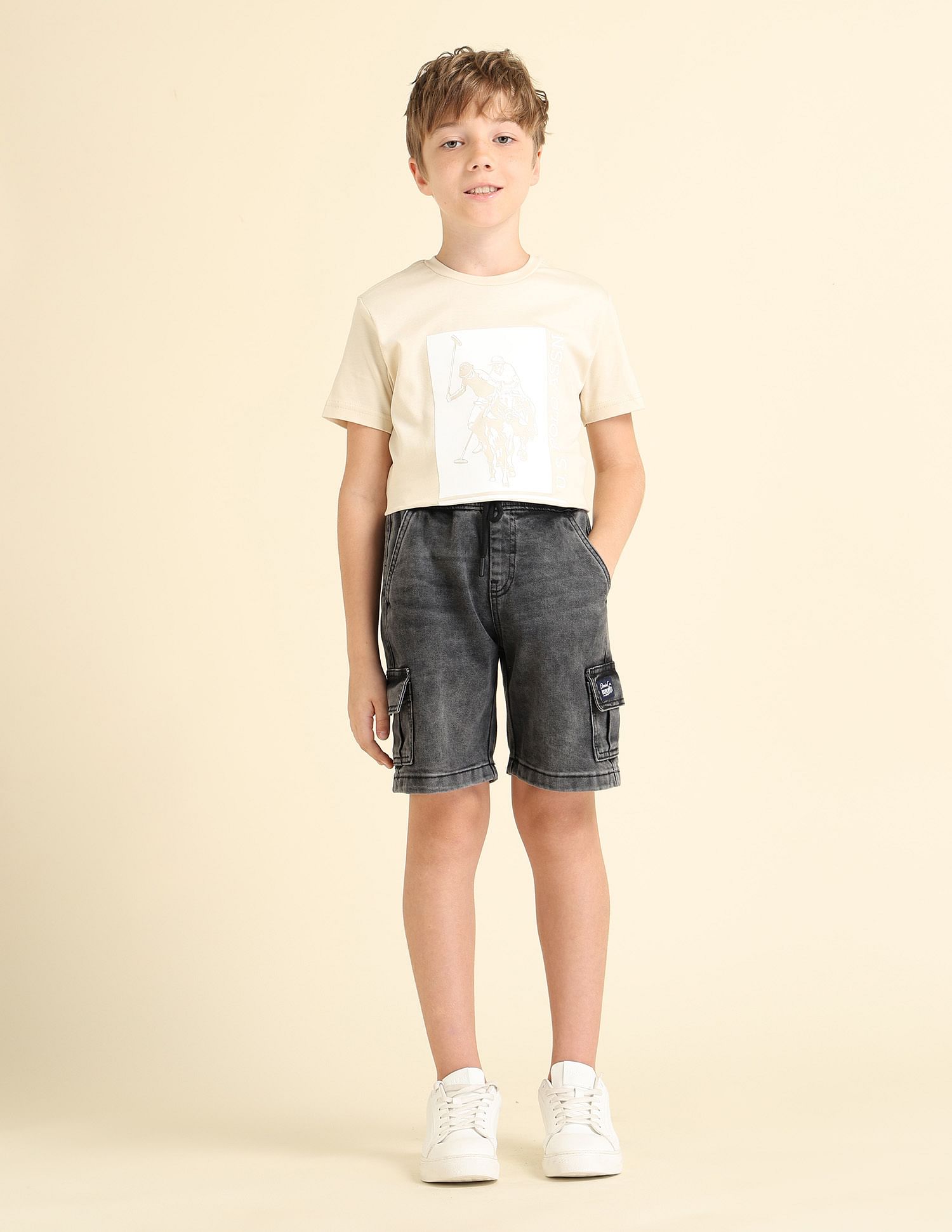 U.S. Polo Assn. Kids Boys Regular Fit Denim Shorts