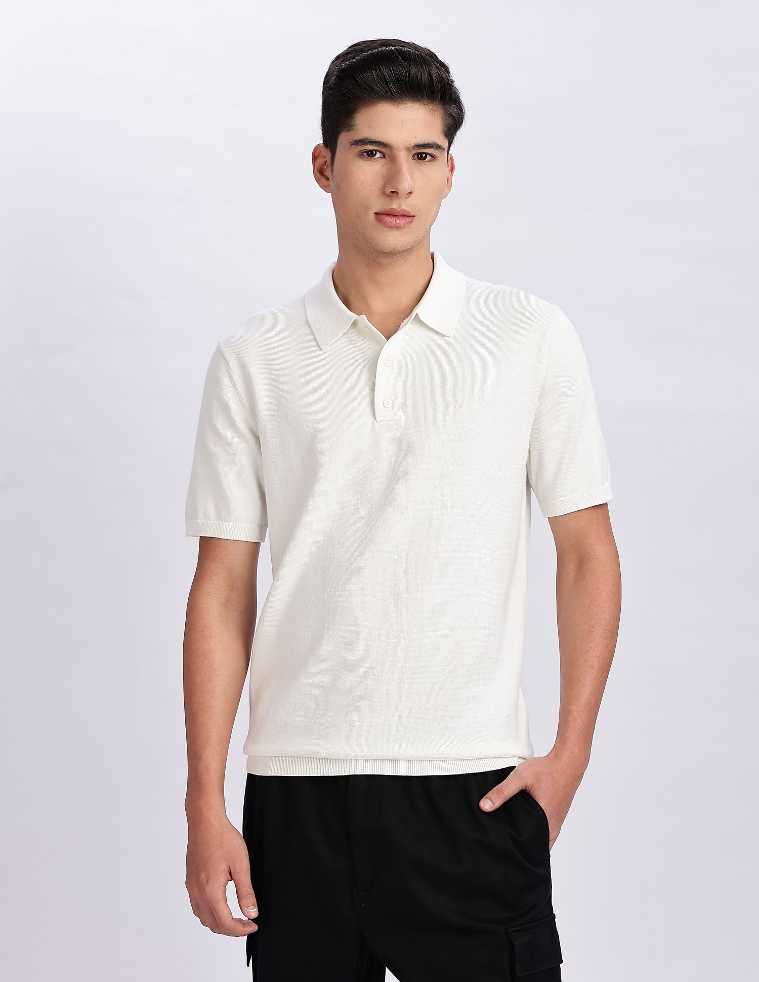 Calvin Klein Jeans Solid Regular Fit Cotton Polo Shirt
