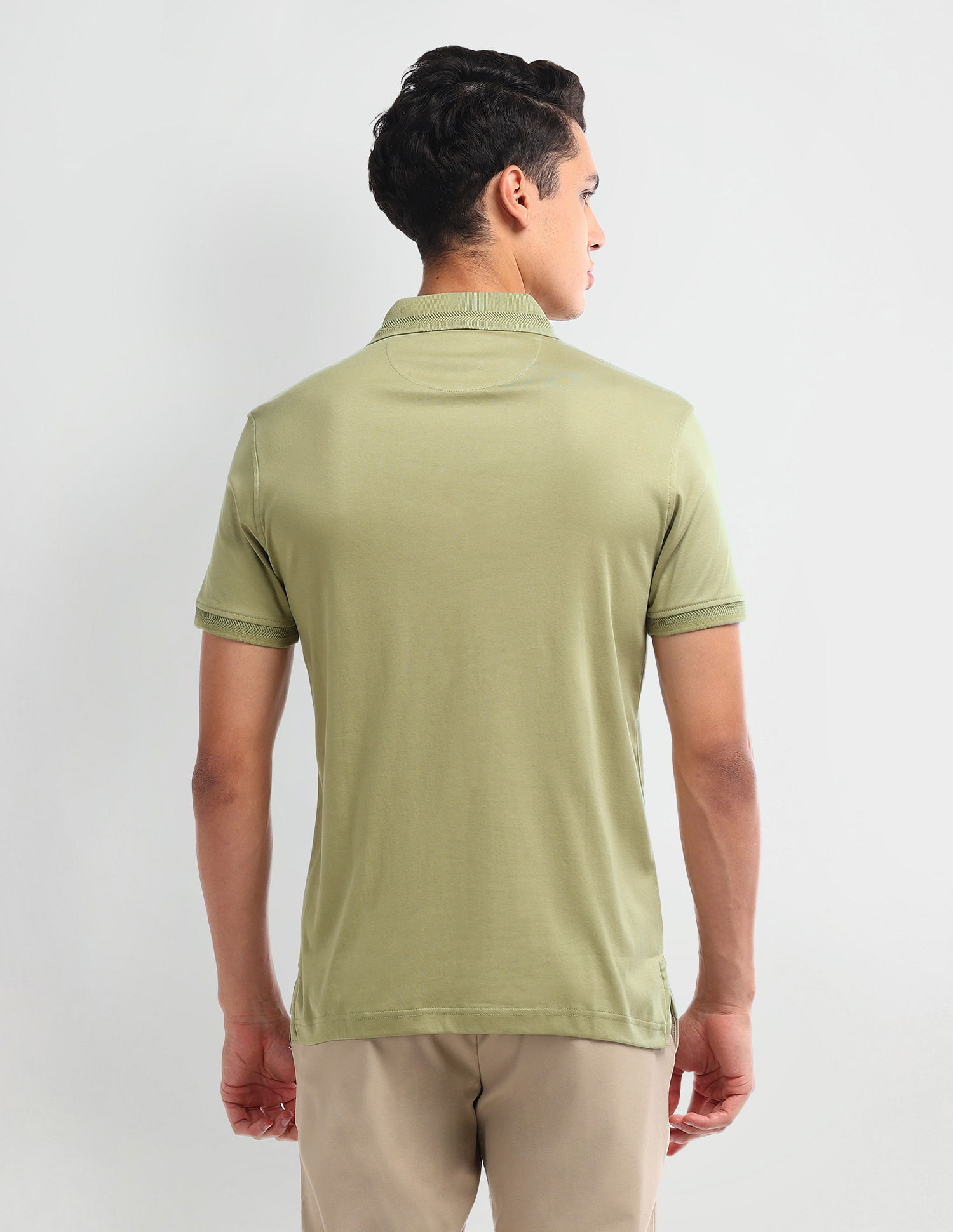Arrow Solid Cotton Polo Shirt