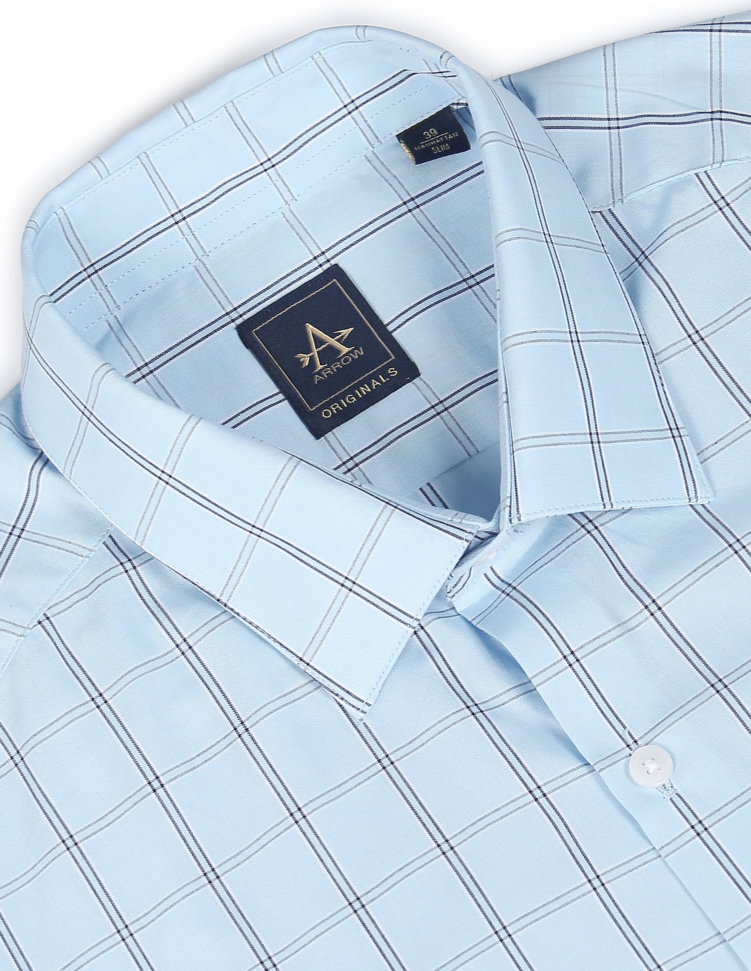 Arrow Outline Check Manhattan Slim Fit Shirt