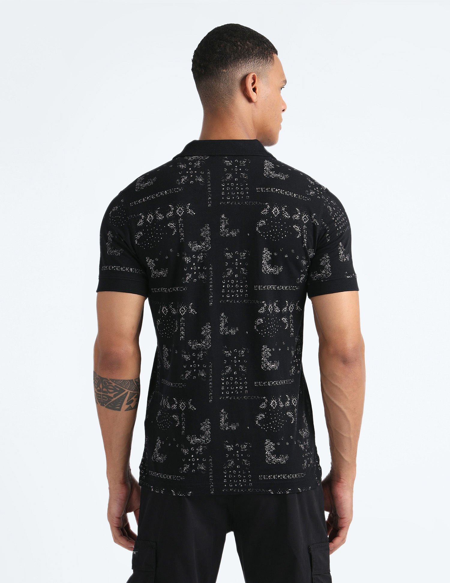 Flying Machine All Over Paisley Polo Shirt