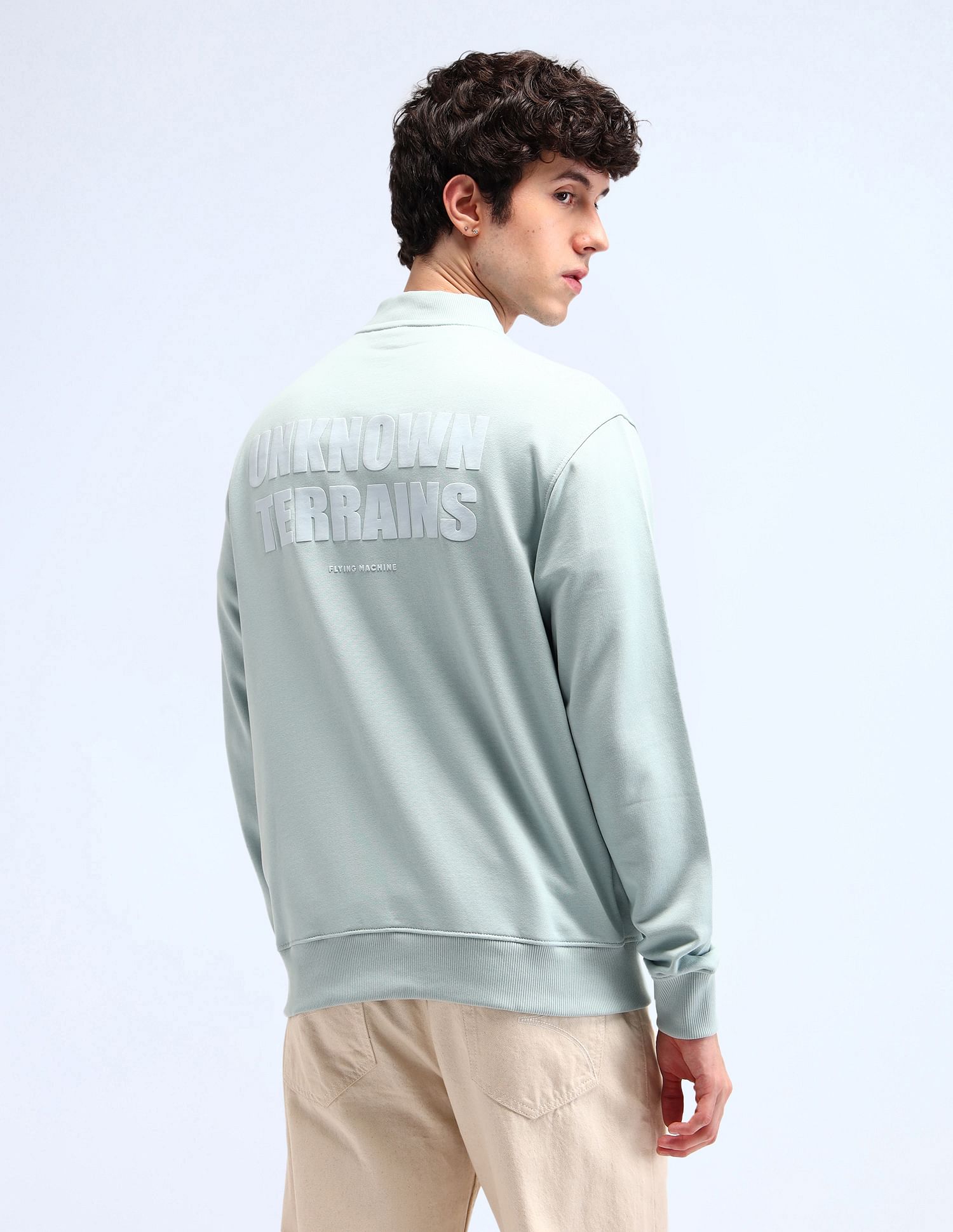 Flying Machine Typography Relaxed Fit Sweatshirt