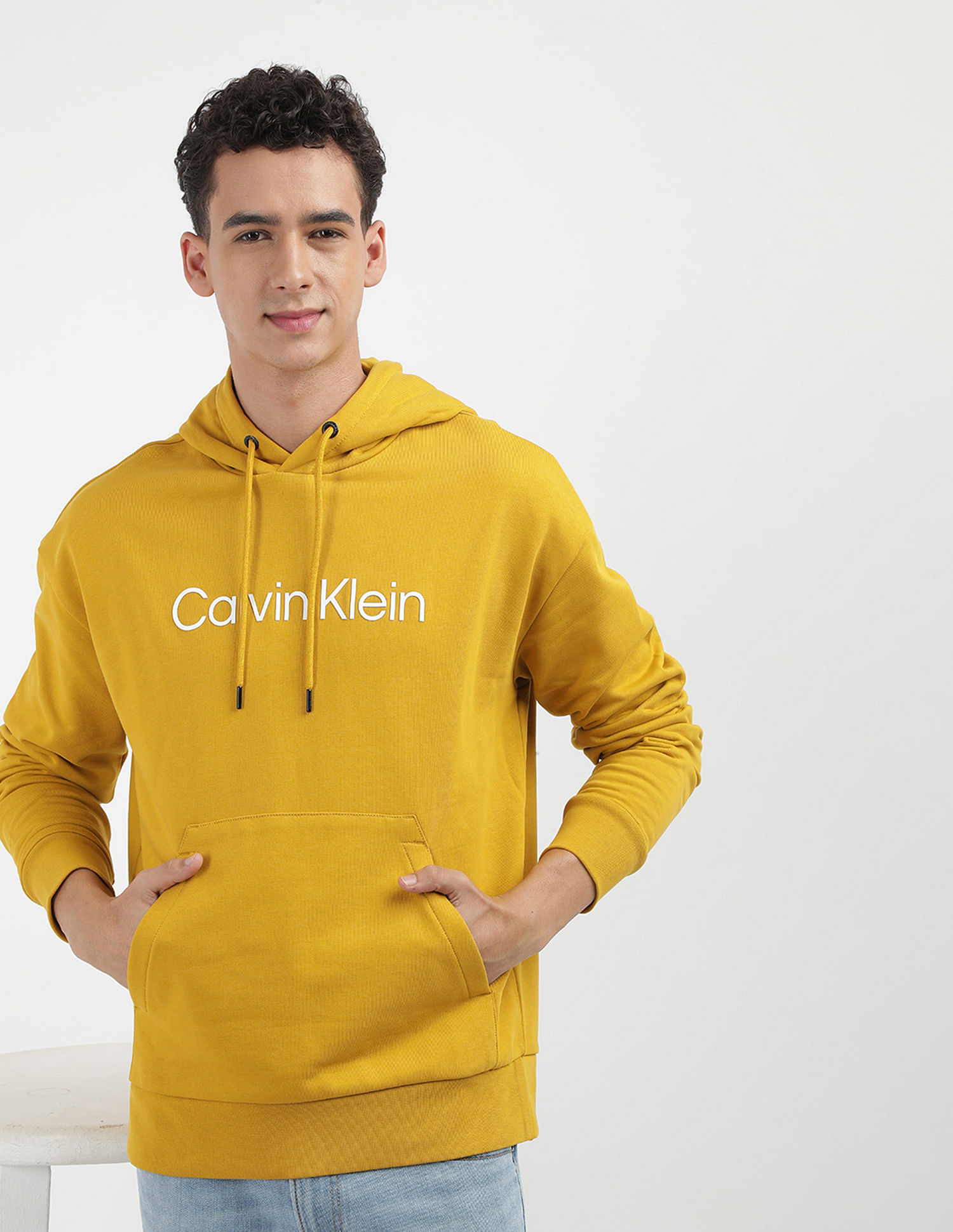 Calvin Klein Logo Hooded Comfort Fit Sweatshirt