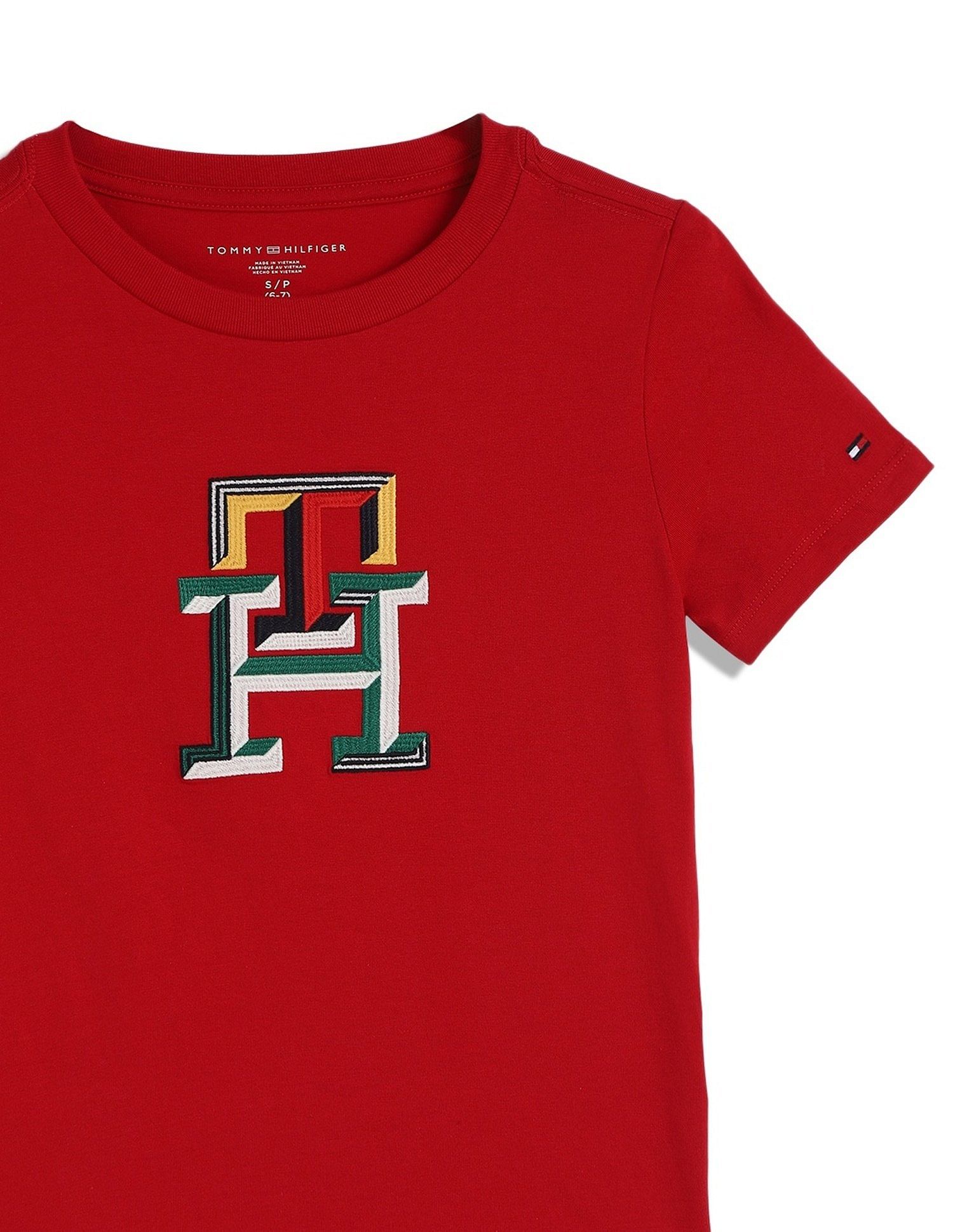 Tommy Hilfiger Boys Red Logo T-Shirt