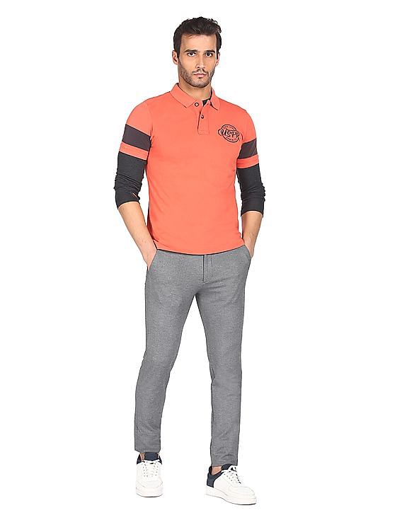 U.S. Polo Assn. Denim Co. Ribbed Collar Solid Polo Shirt