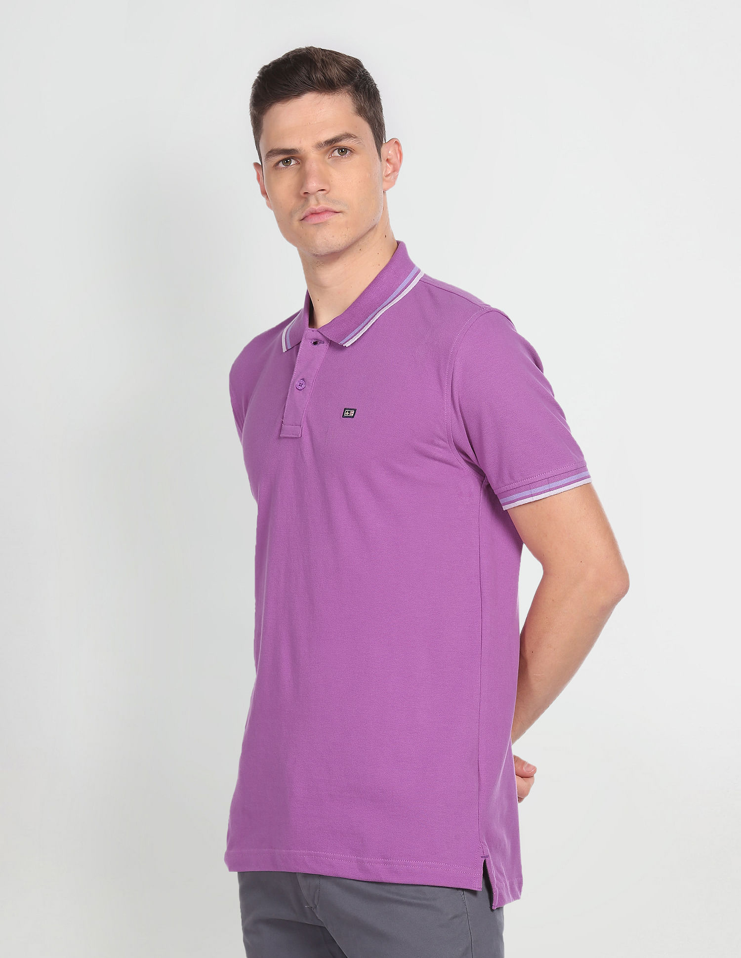Arrow Sports Solid Cotton Polo Shirt