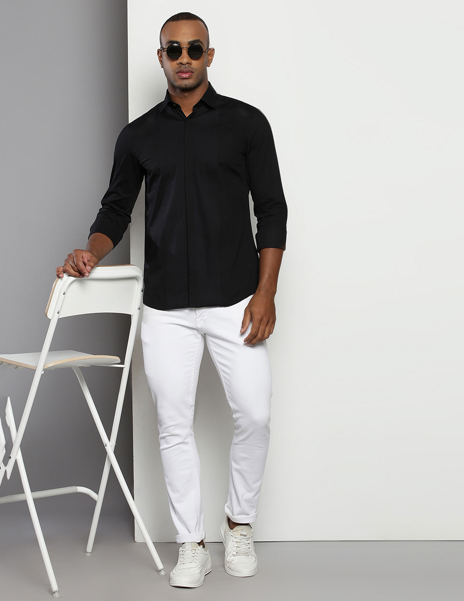 Calvin Klein Long Sleeve Solid Casual Shirt