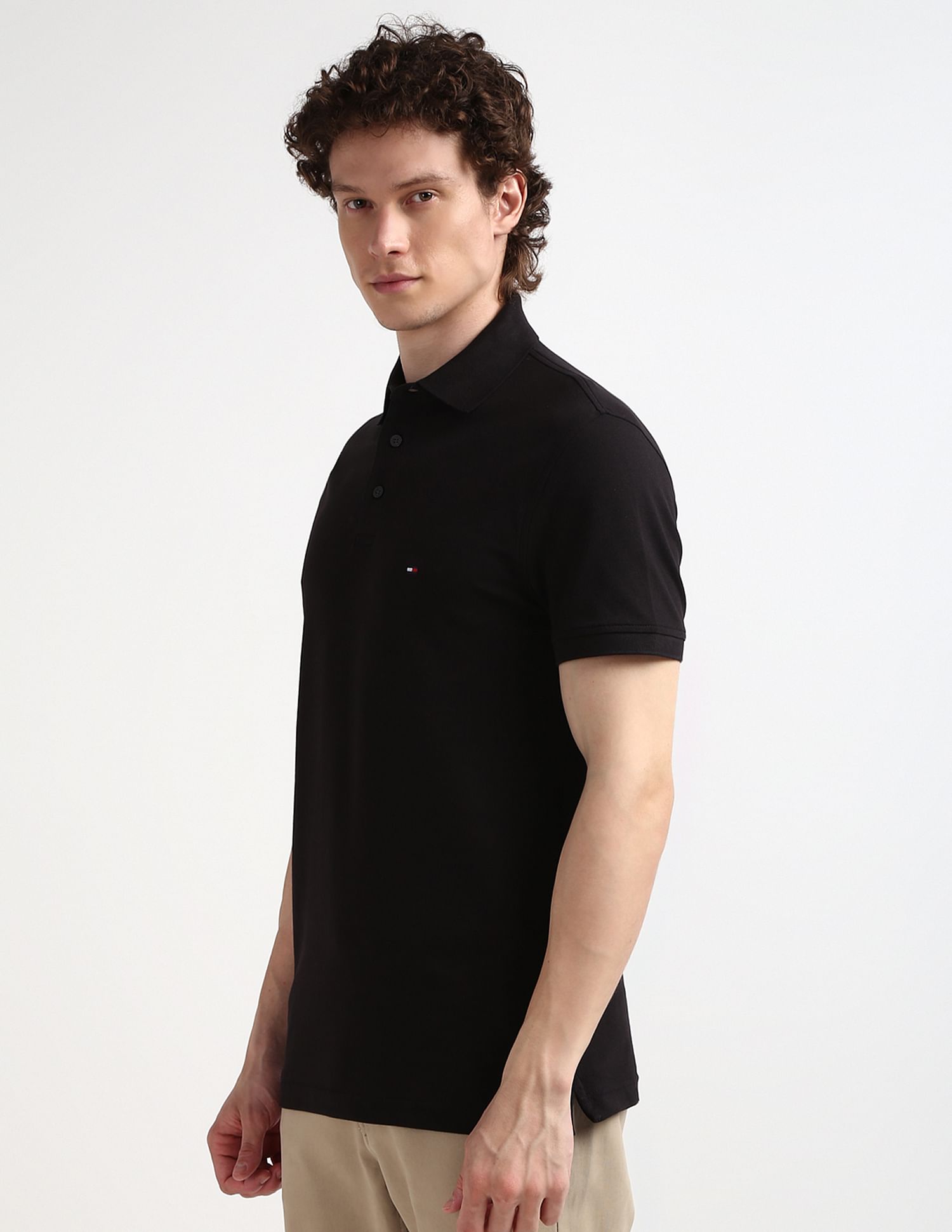 Tommy Hilfiger Solid Cotton Polo Shirt