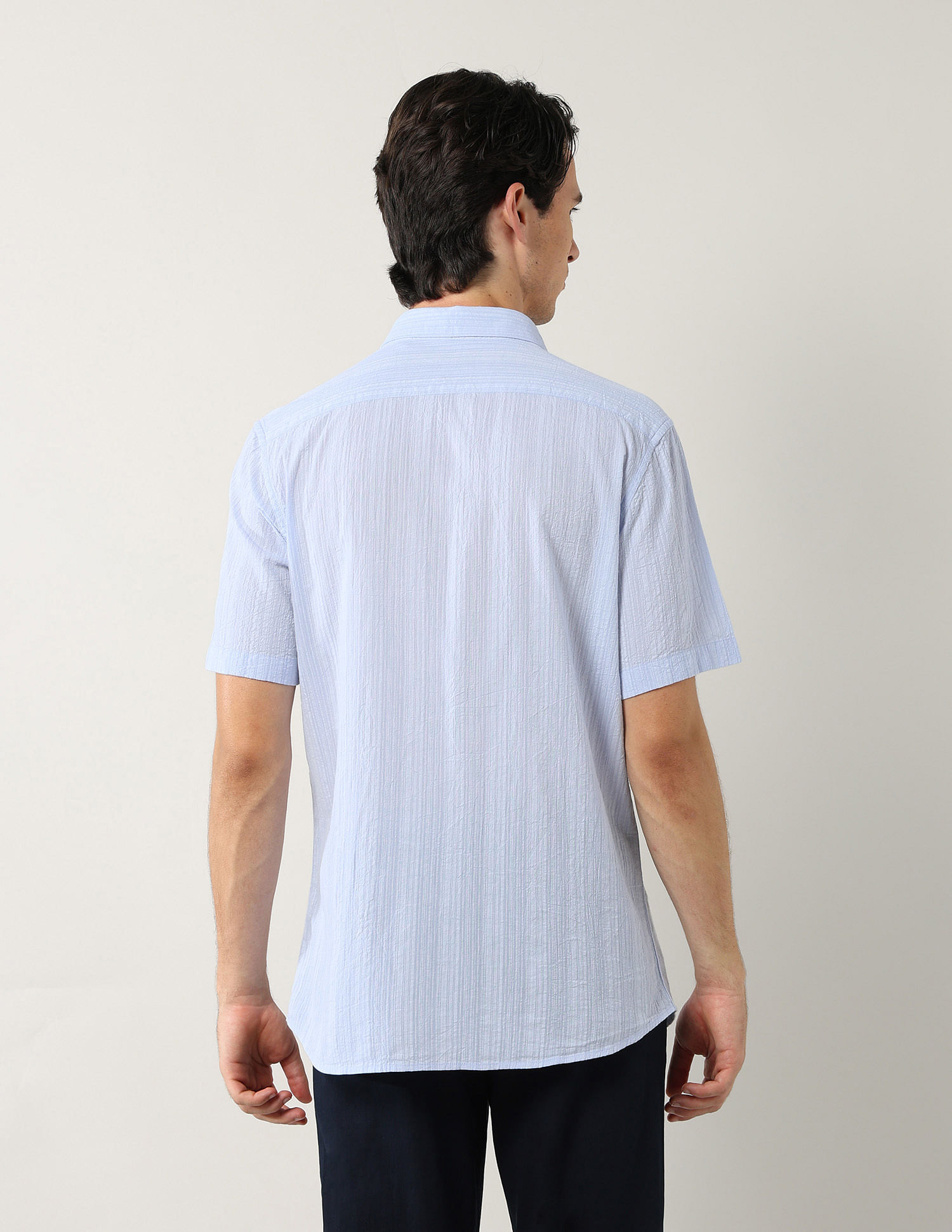 Arrow Sport Vertical Striped Pure Cotton Shirt